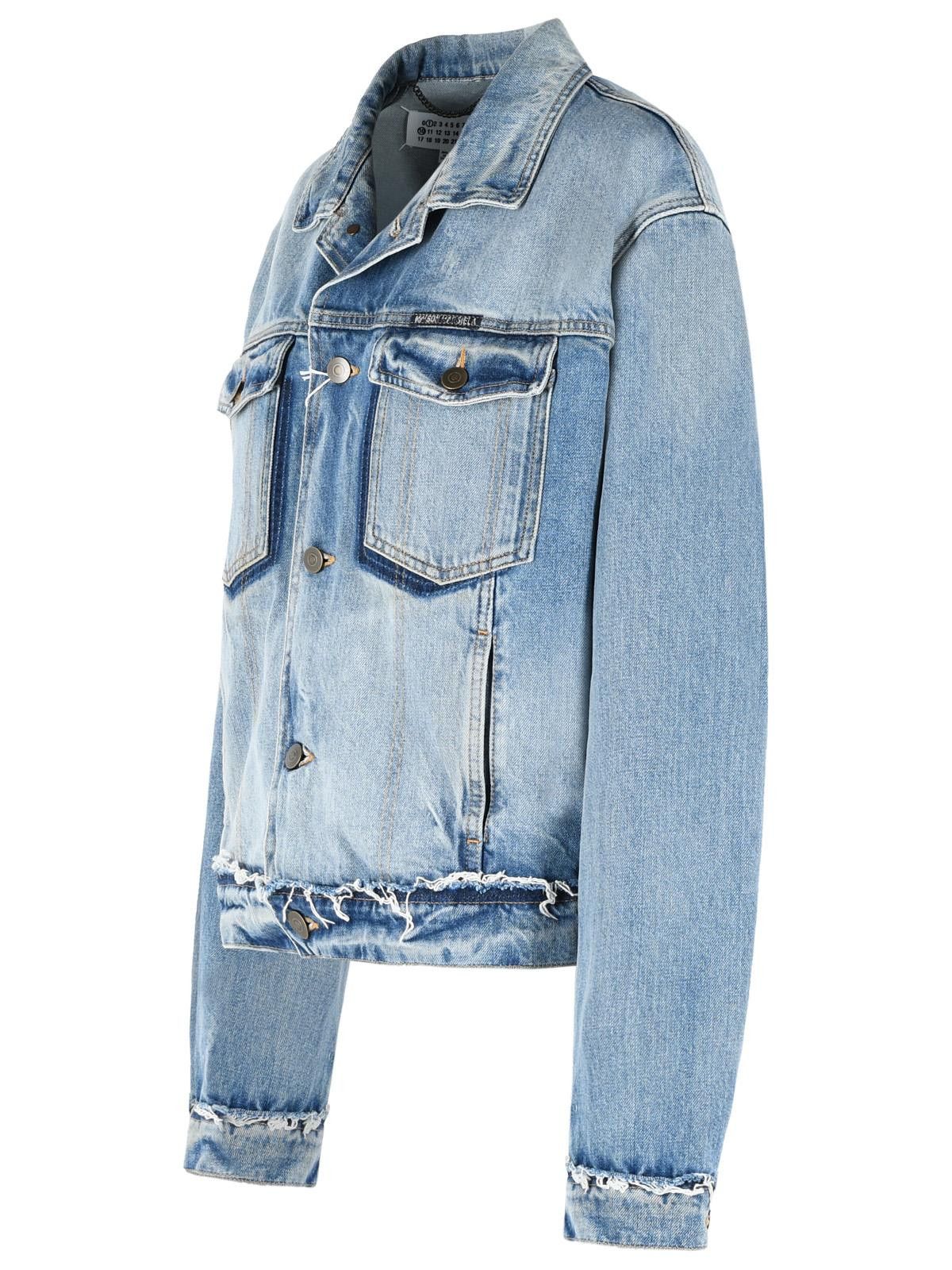 Maison Margiela MAISON MARGIELA Light Blue Cotton Jacket Size M / US 6-8 / IT 42-44 - 2 Thumbnail