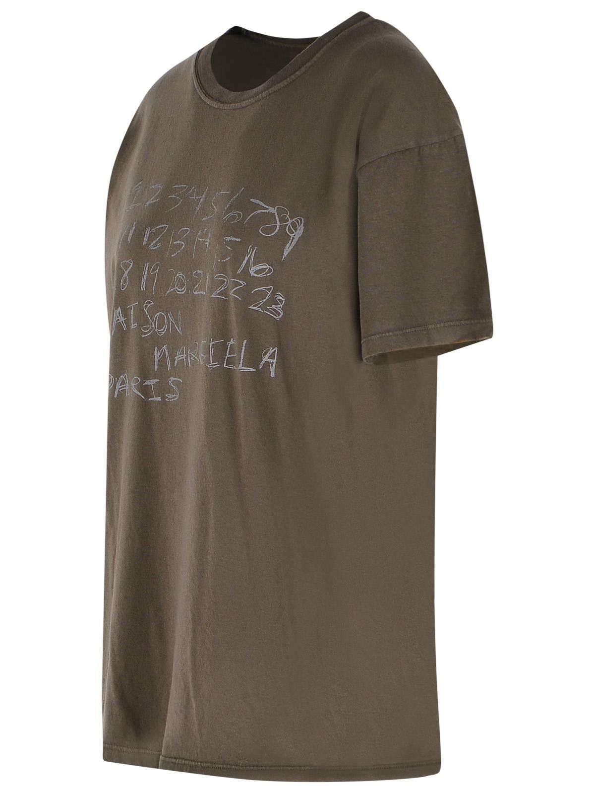 MAISON MARGIELA Dark Brown Cotton T-Shirt