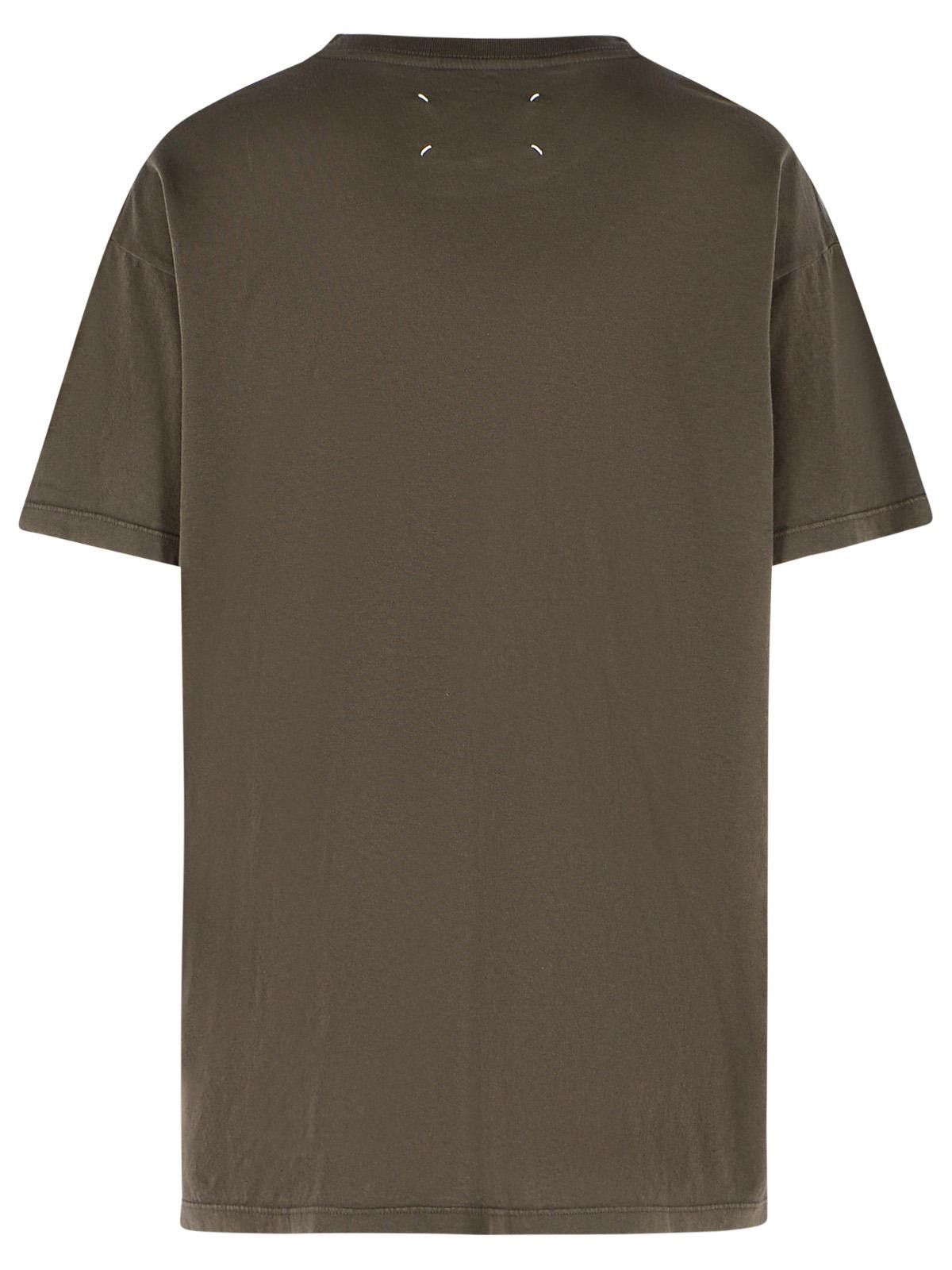 MAISON MARGIELA Dark Brown Cotton T-Shirt