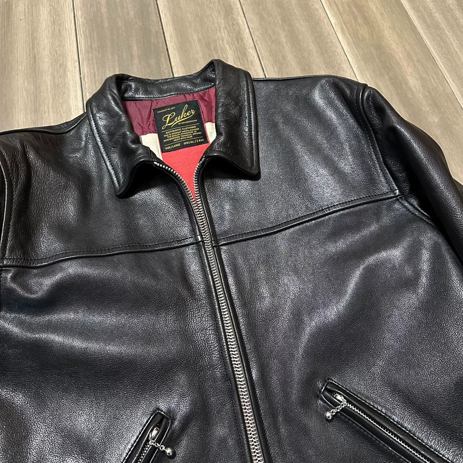 Neighborhood Neighborhood Luker Leather Motorcycle Jacket Size US L / EU 52-54 / 3 - 2 Thumbnail