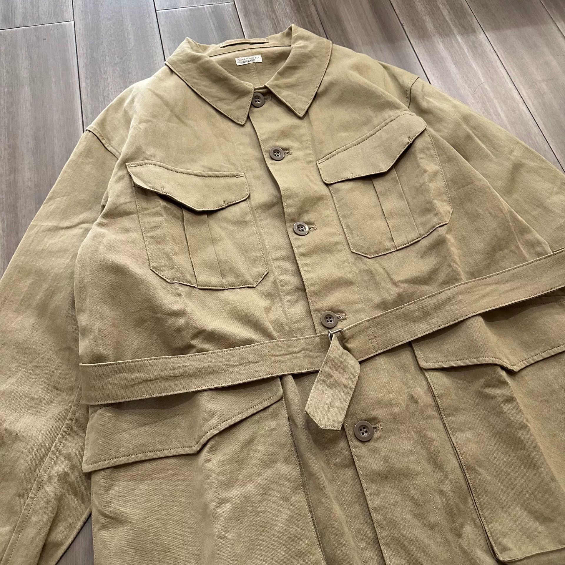PHIGVEL MAKERS & Co. Casual Khaki Hunting Jacket by Phigvel Size US S / EU 44-46 / 1 - 2 Thumbnail