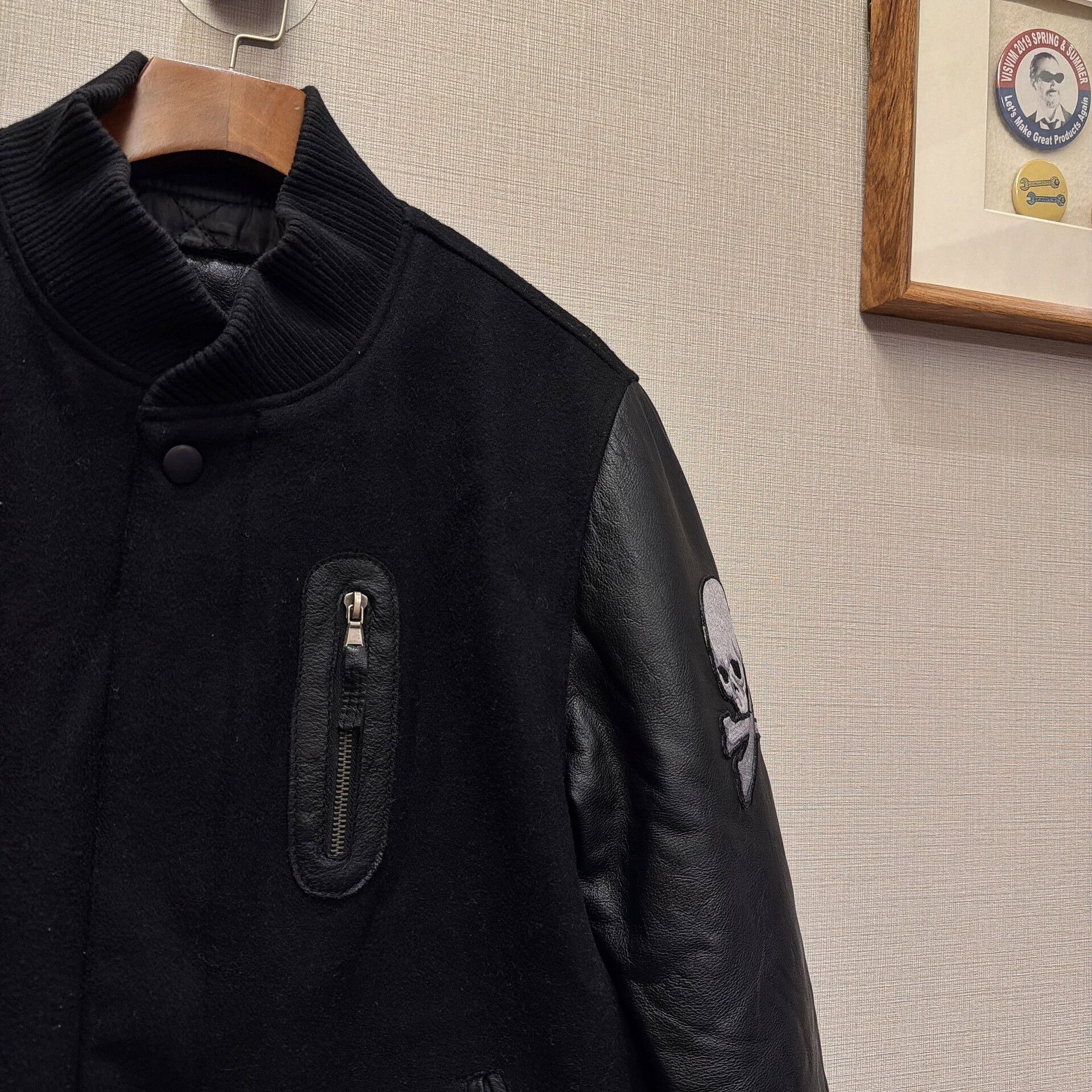 Mastermind Japan Mastermind Japan Leather Sleeve Baseball Jacket Size US L / EU 52-54 / 3 - 2 Thumbnail