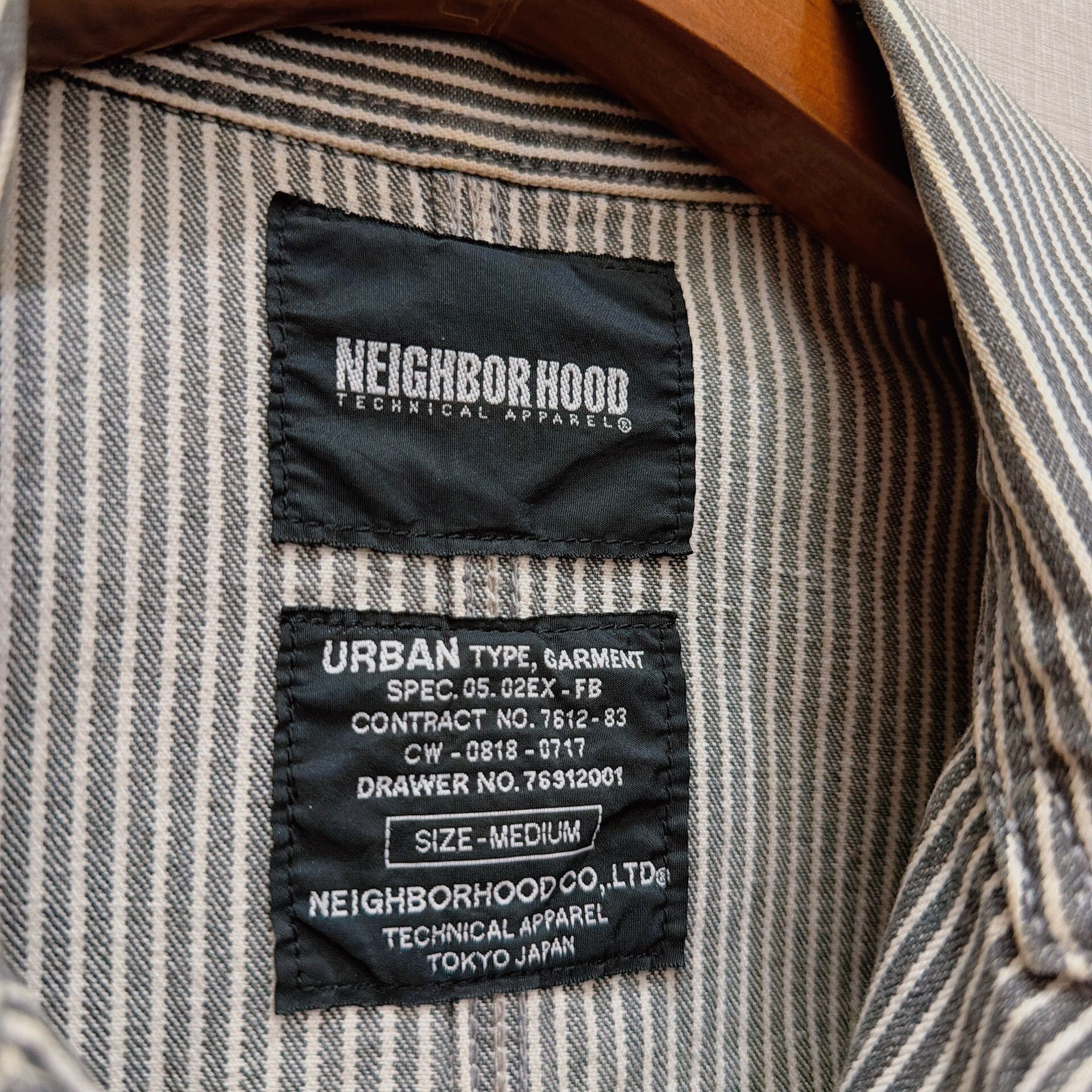 Neighborhood Neighborhood Urban Striped Work Jacket Size US M / EU 48-50 / 2 - 5 Thumbnail