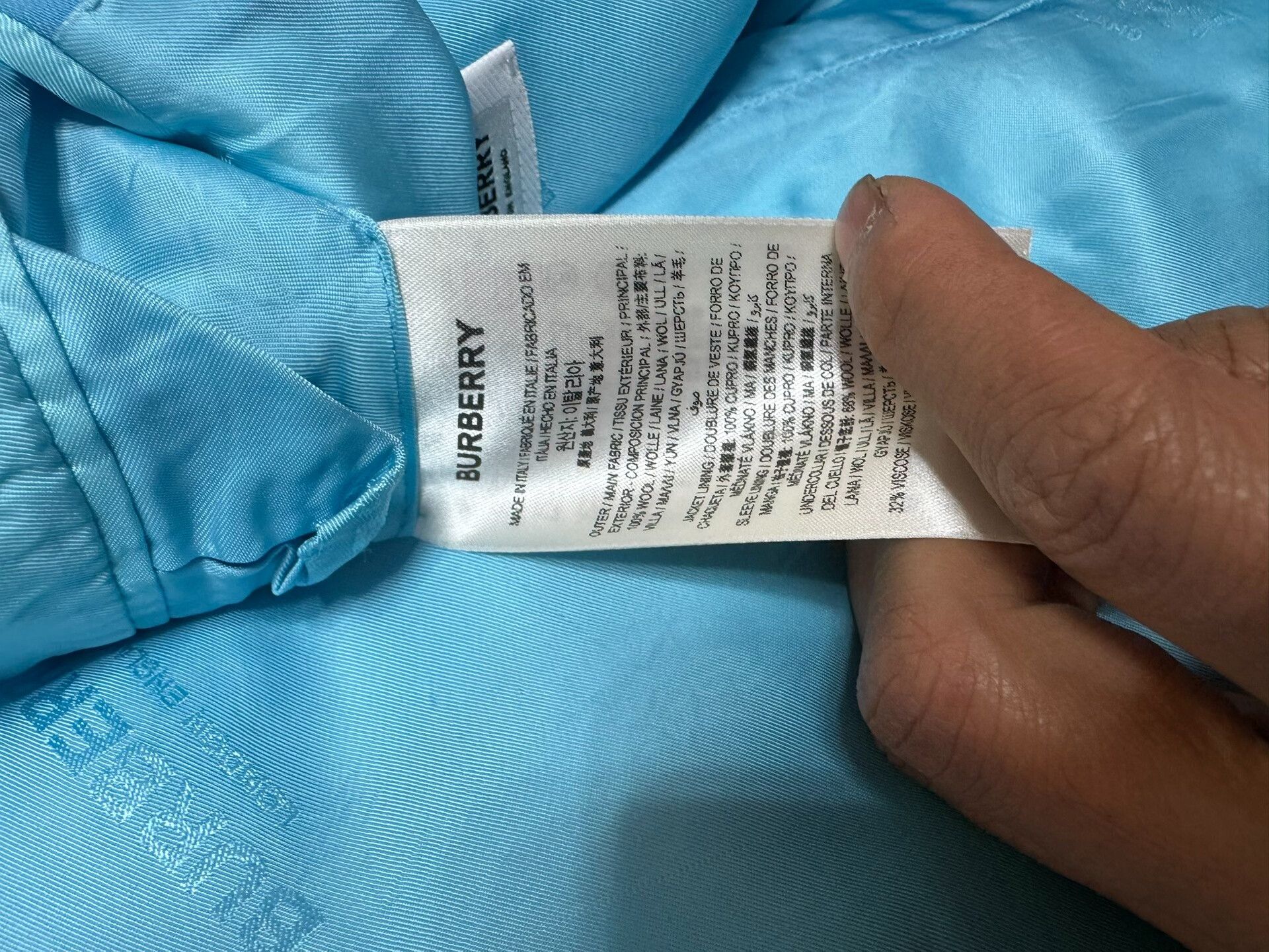 Burberry Prorsum Burberry Blue Double-Breasted Suit Jacket Size US L / EU 52-54 / 3 - 7 Thumbnail
