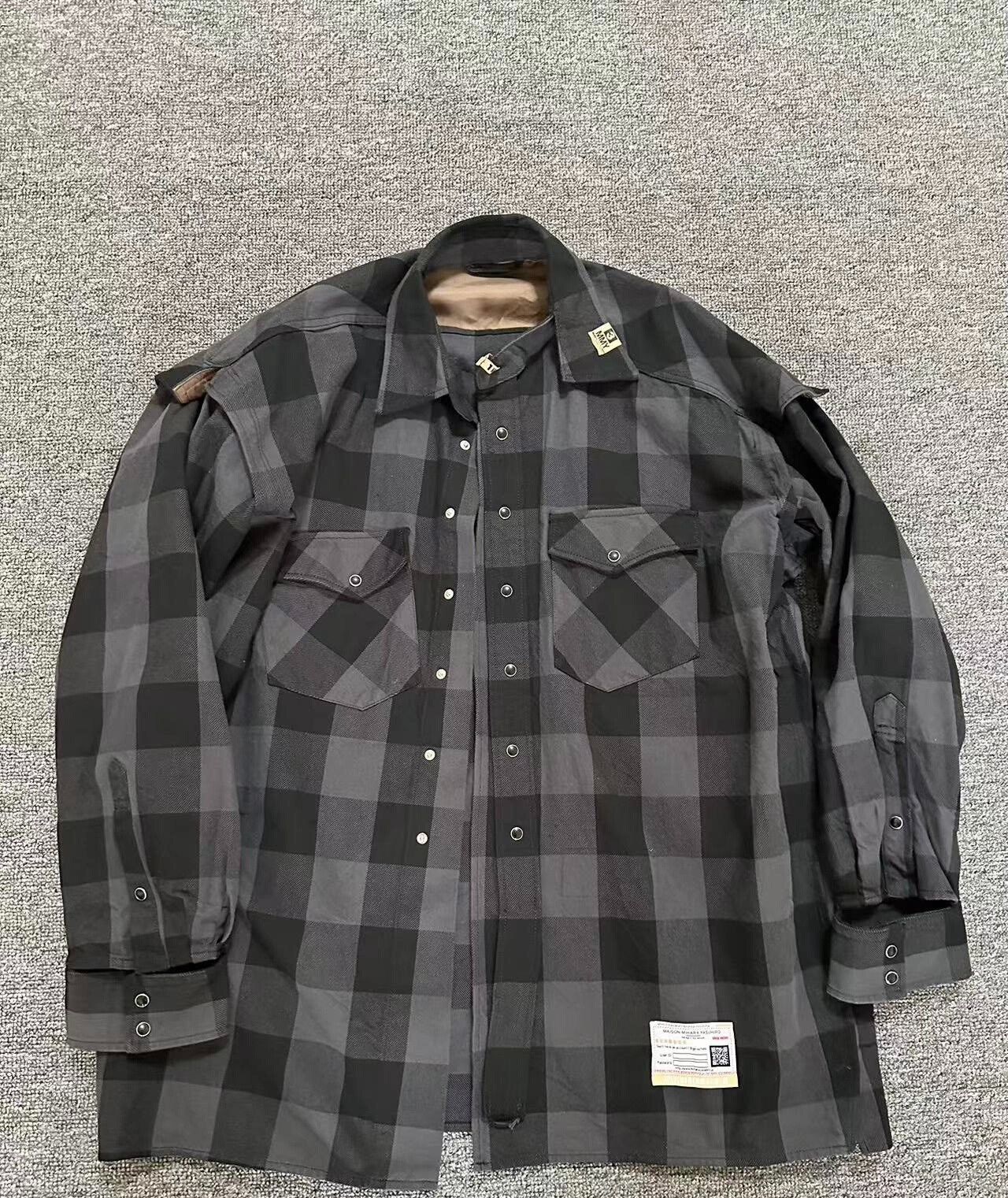 Maison MIHARA YASUHIRO Maison MIHARA YASUHIRO Black Shirt Jacket Size US S / EU 44-46 / 1 - 2 Thumbnail