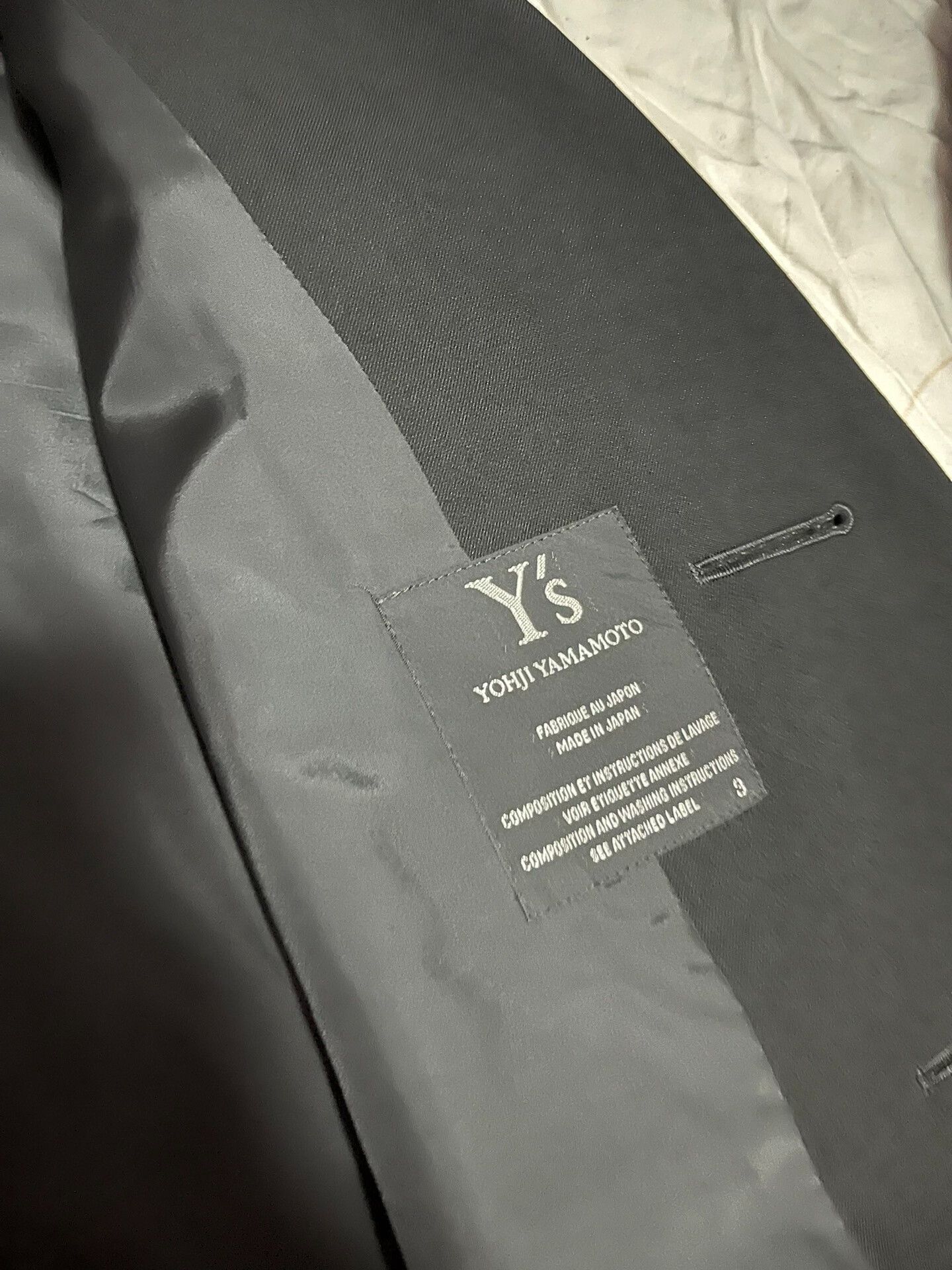 Yohji Yamamoto Yohji Yamamoto Black Wool Suit Jacket Size L / US 10 / IT 46 - 2 Thumbnail