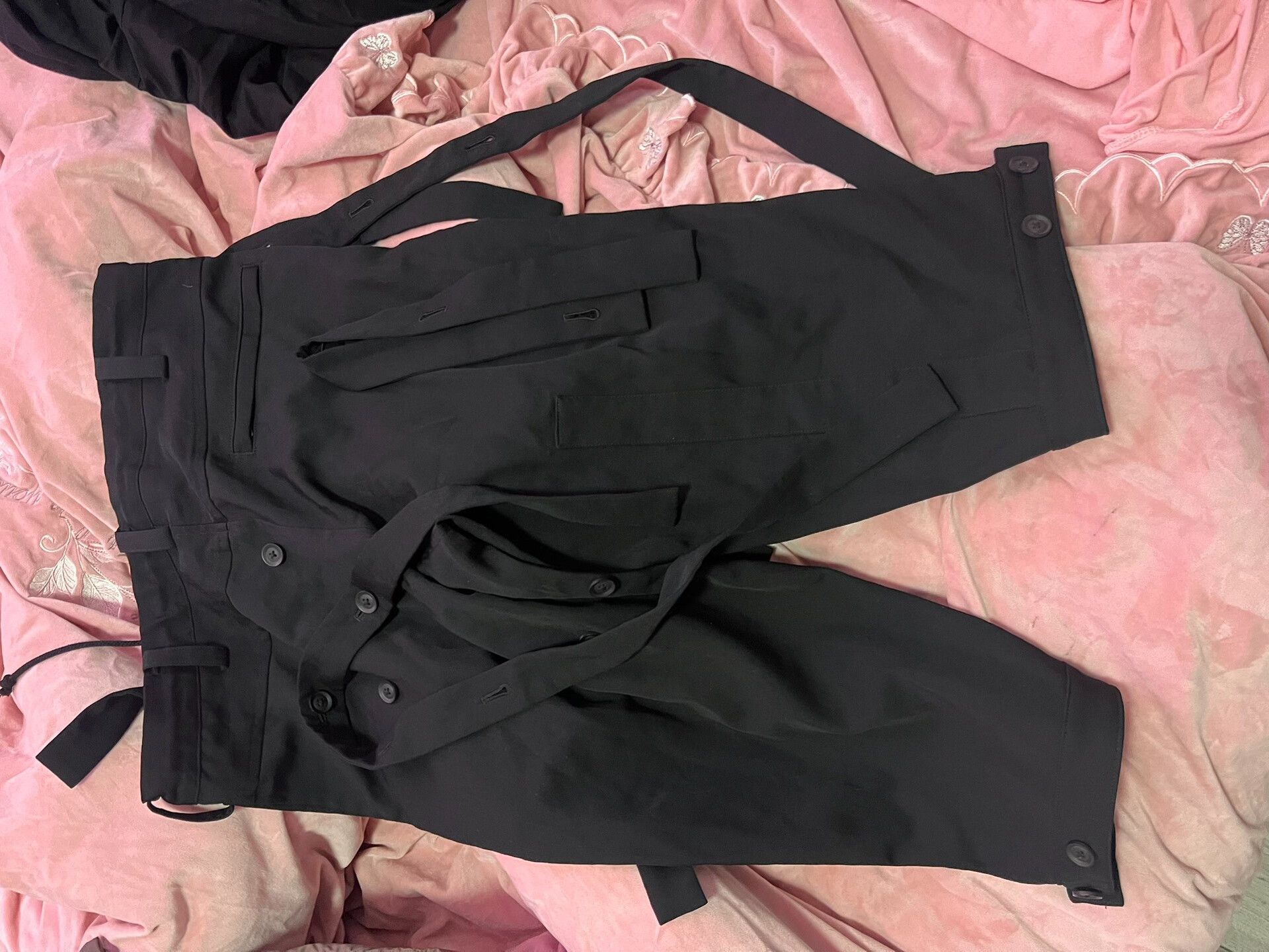 Yohji Yamamoto Yohji Yamamoto Black Cut-Out Pants Size US 28 / EU 44 - 4 Thumbnail