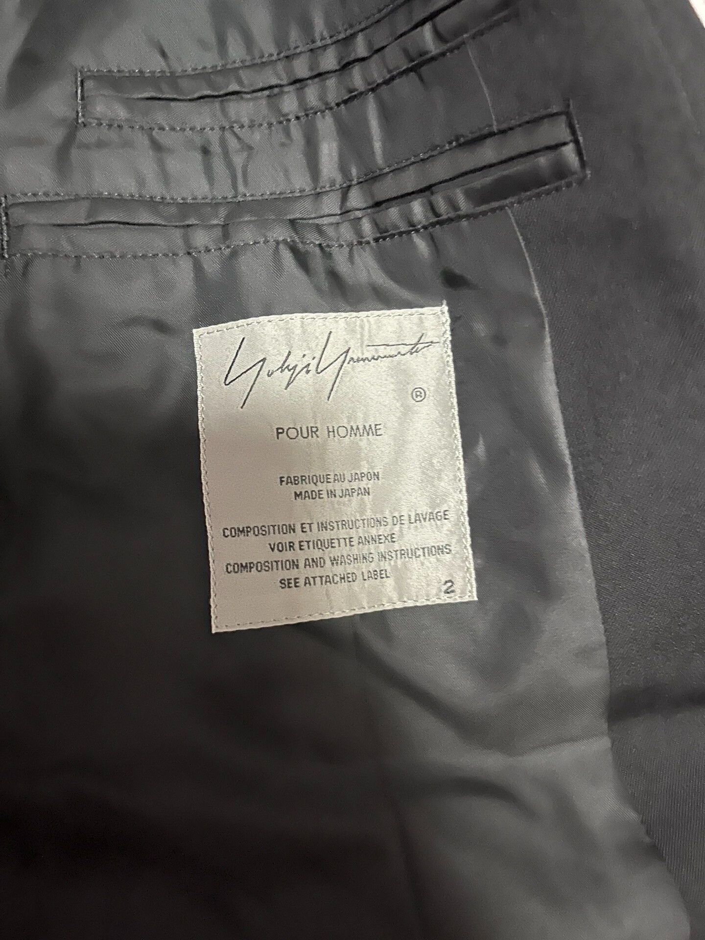 Yohji Yamamoto Yohji Yamamoto Black Double-Breasted Jacket Size US M / EU 48-50 / 2 - 5 Thumbnail