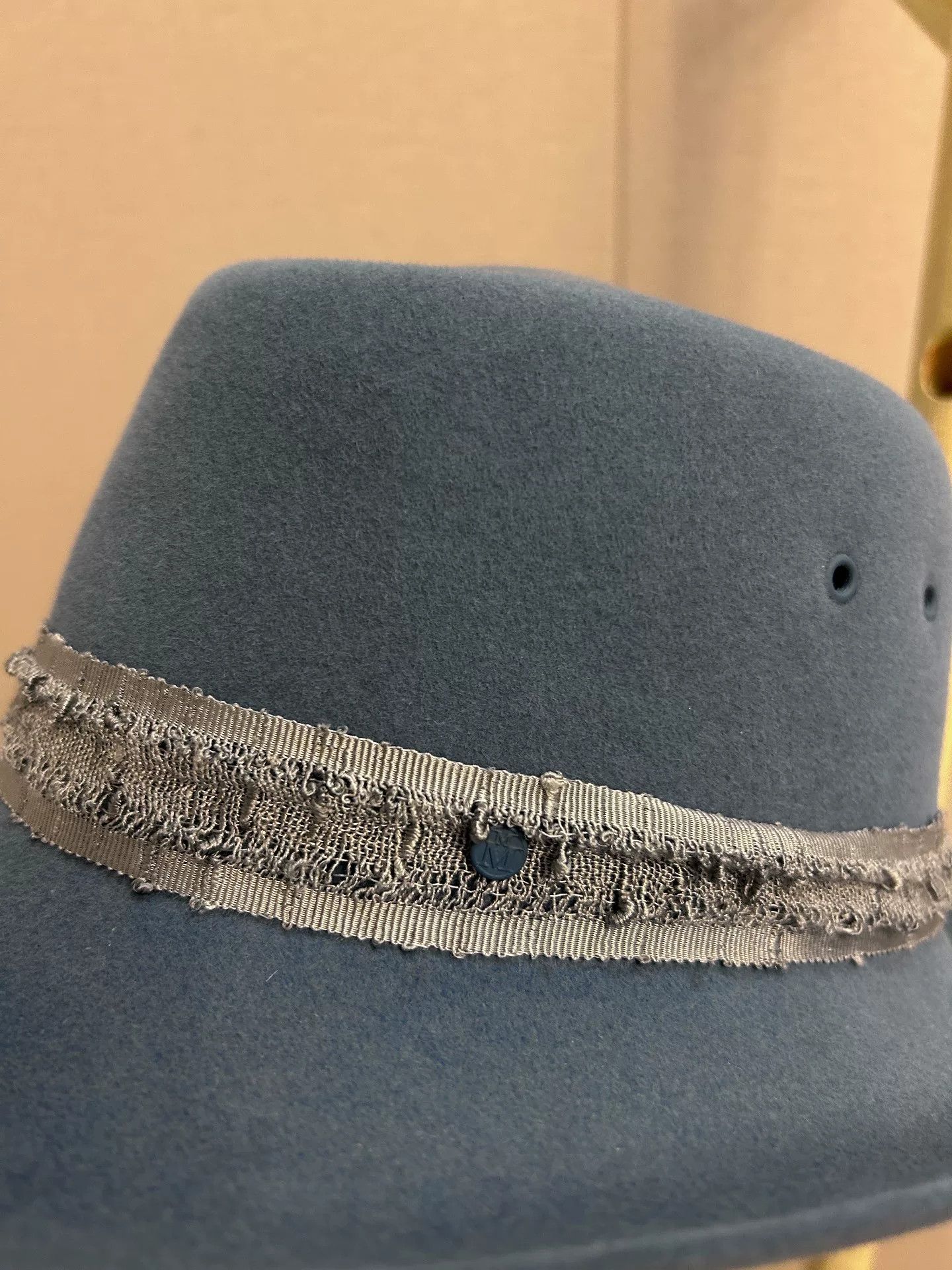Maison Michel Maison Michel Gray-Blue Hat Size ONE SIZE - 3 Thumbnail