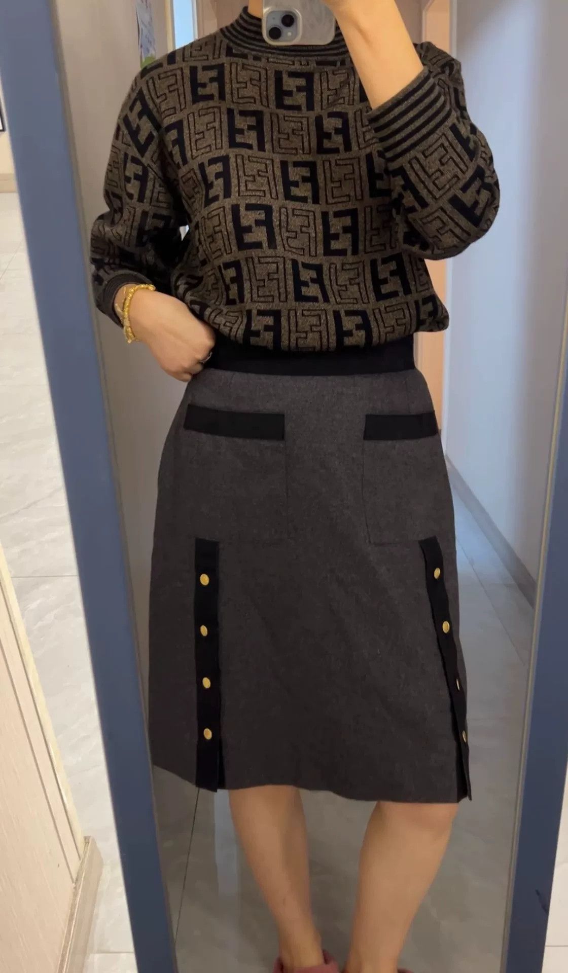 Chanel Chanel Wool Skirt Vintage Size 40 Size 40" / US 18 - 7 Thumbnail
