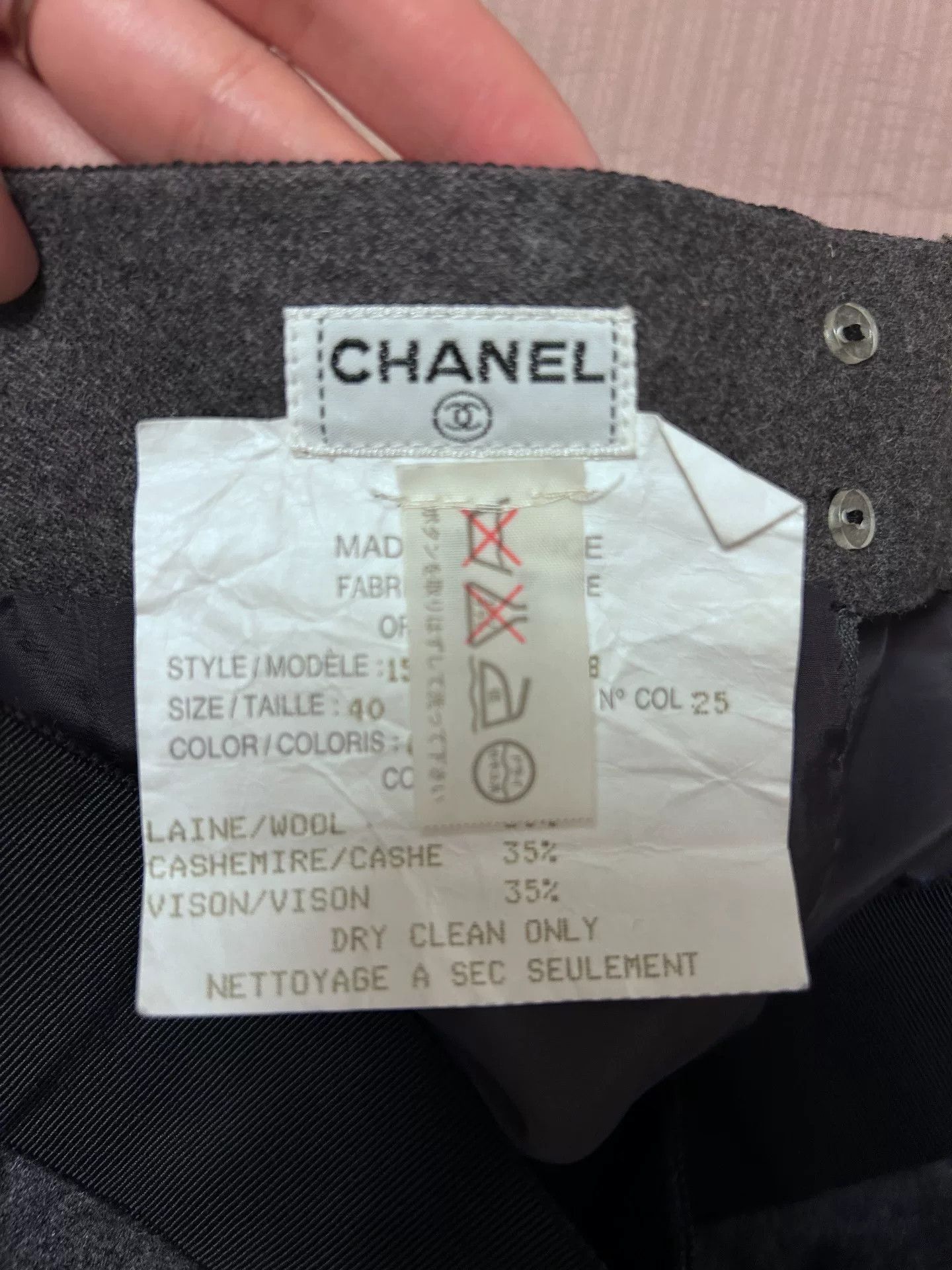 Chanel Chanel Wool Skirt Vintage Size 40 Size 40" / US 18 - 5 Thumbnail