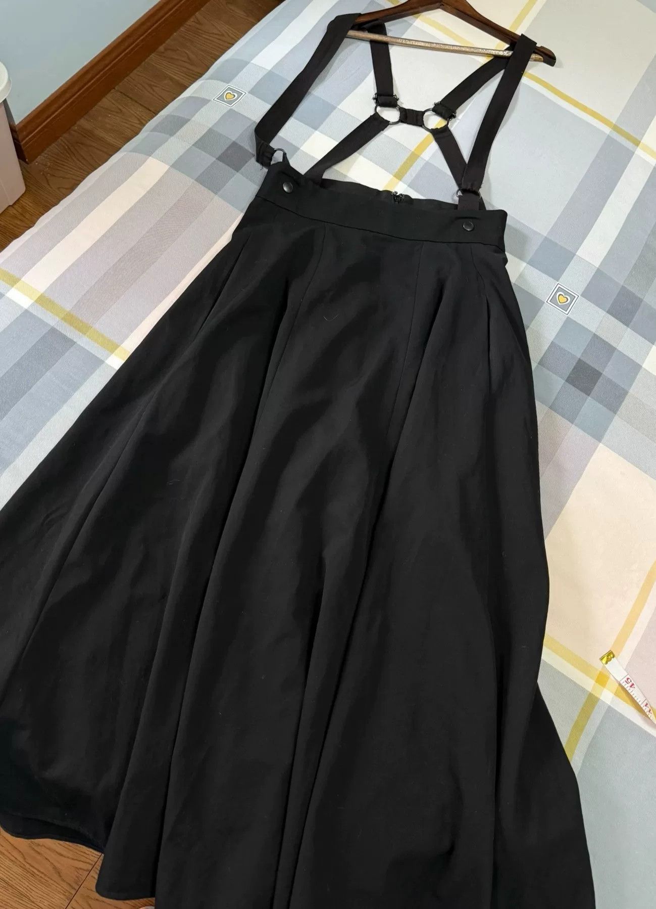 Y's Y's Black Suspender Dress with Adjustable Length Size 36" / US 14 / IT 50 - 2 Thumbnail