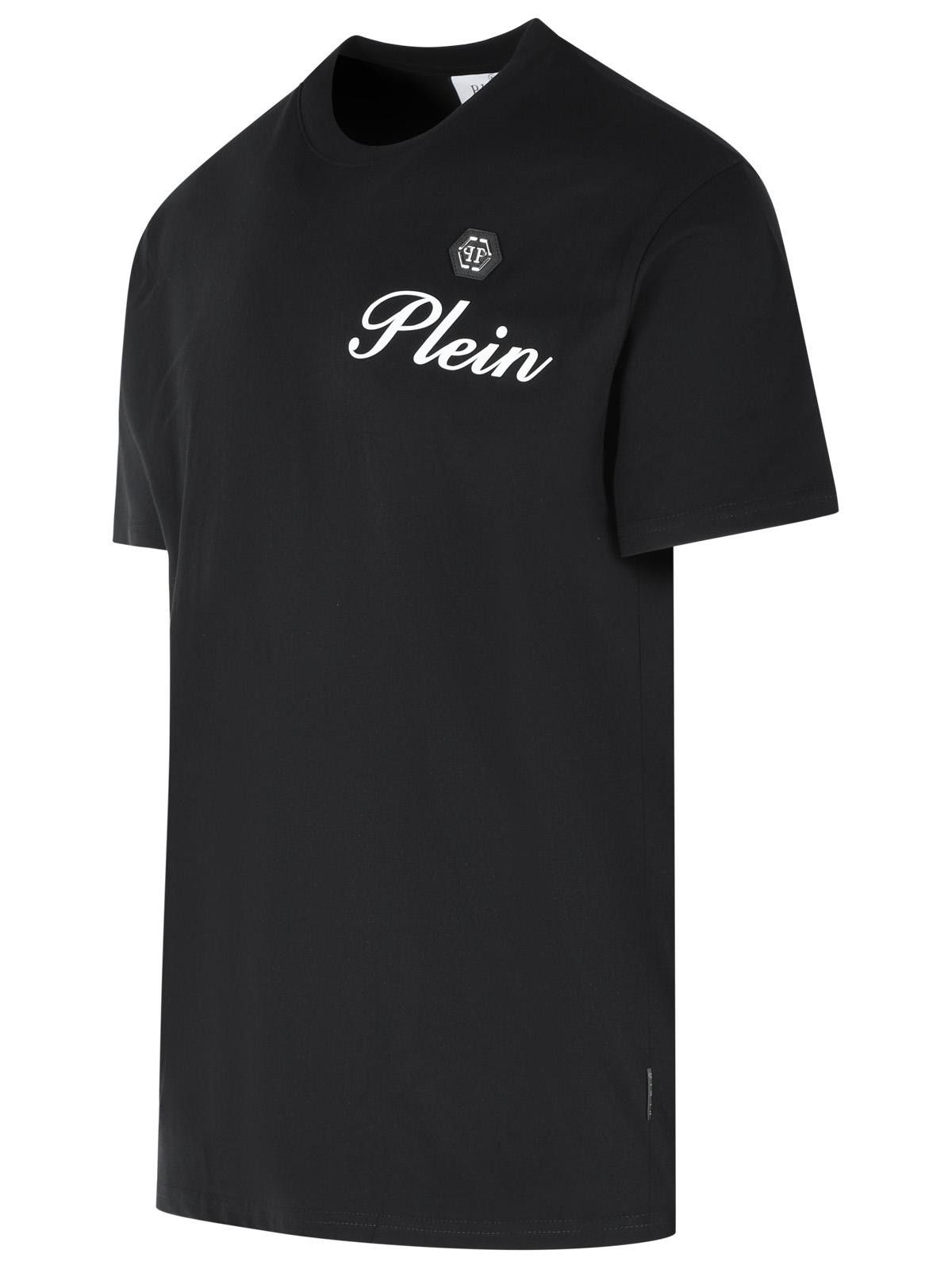 Philipp Plein PHILIPP PLEIN Black Cotton T-Shirt Size US M / EU 48-50 / 2 - 2 Thumbnail