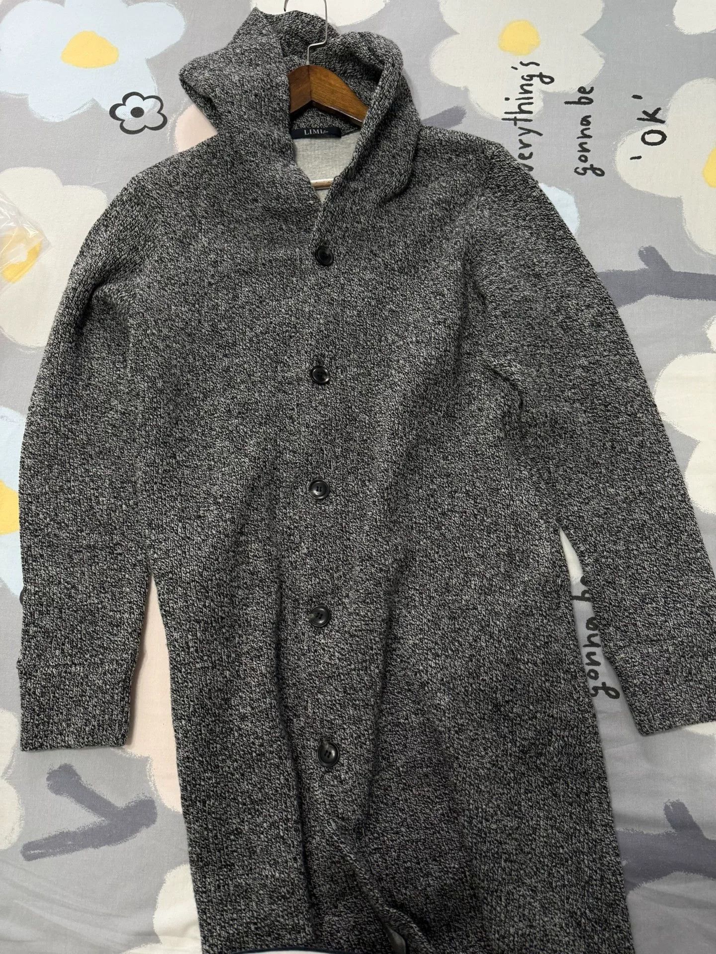 Limi Feu Long Hooded Wool Blend Cardigan Coat Size M / US 6-8 / IT 42-44 - 7 Thumbnail