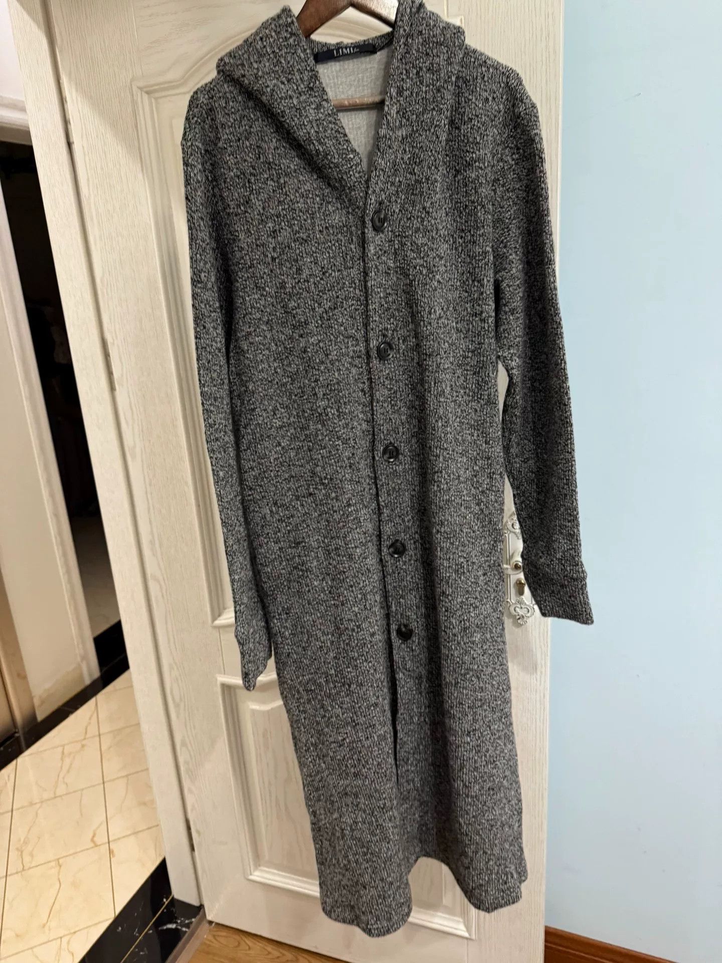 Limi Feu Long Hooded Wool Blend Cardigan Coat Size M / US 6-8 / IT 42-44 - 2 Thumbnail