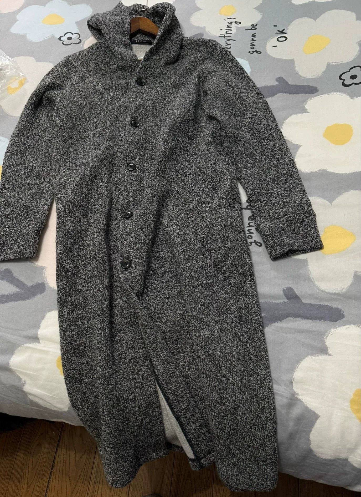 Limi Feu Long Hooded Wool Blend Cardigan Coat Size M / US 6-8 / IT 42-44 - 5 Thumbnail