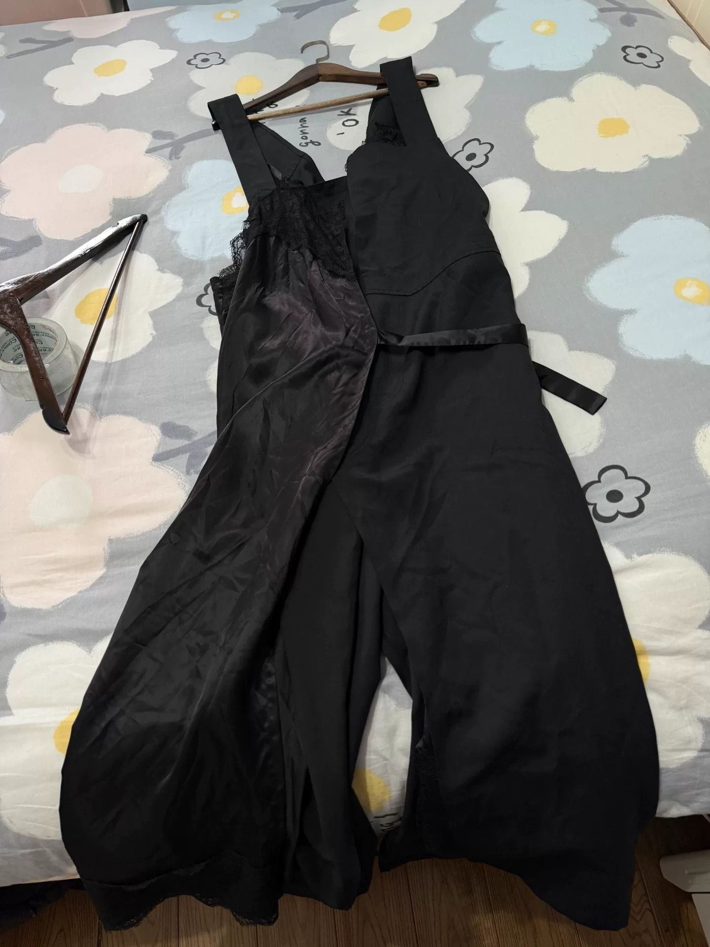 Junya Watanabe Junya Watanabe Black Jumpsuit with Lace Detail Size 25" / US 0 / IT 36 - 3 Thumbnail