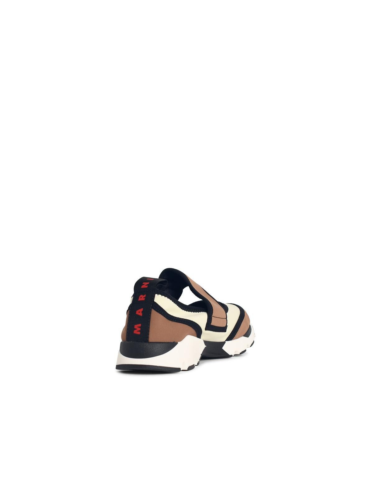 Marni MARNI 'Running Mary Jane' Sneakers In Brown And Cream Fabric Size US 9 / IT 39 - 3 Thumbnail