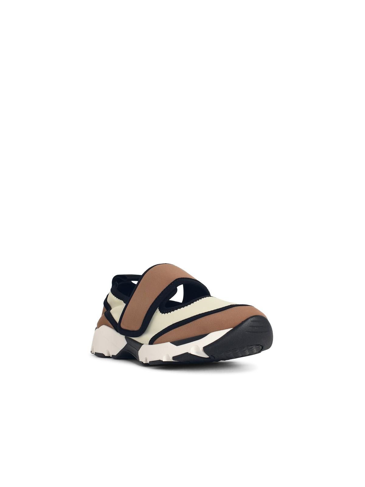 Marni MARNI 'Running Mary Jane' Sneakers In Brown And Cream Fabric Size US 9 / IT 39 - 2 Thumbnail