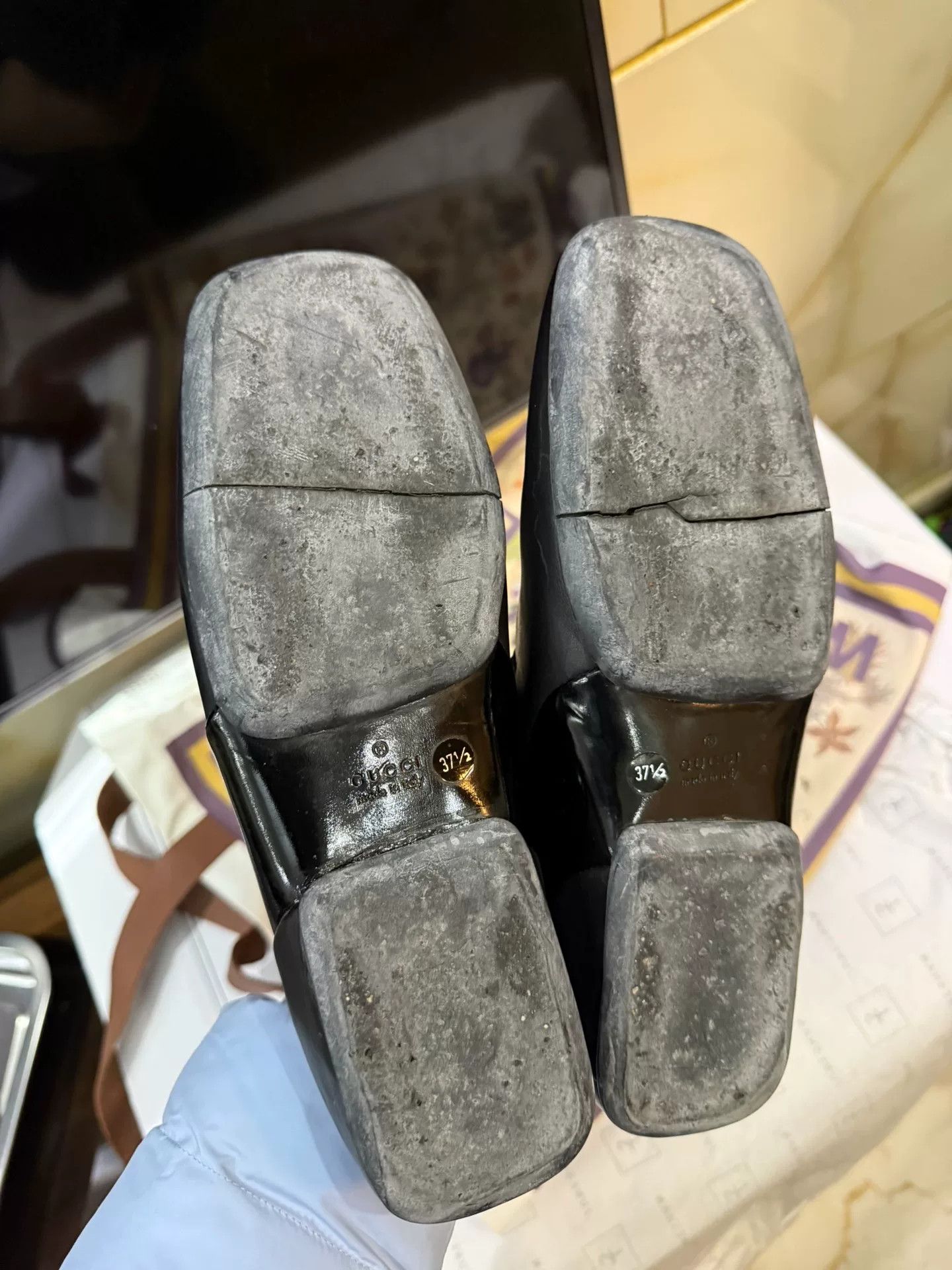 Gucci Gucci Vintage Black Leather Loafers Size 37.5 Size US 6.5 / IT 36.5 - 3 Thumbnail