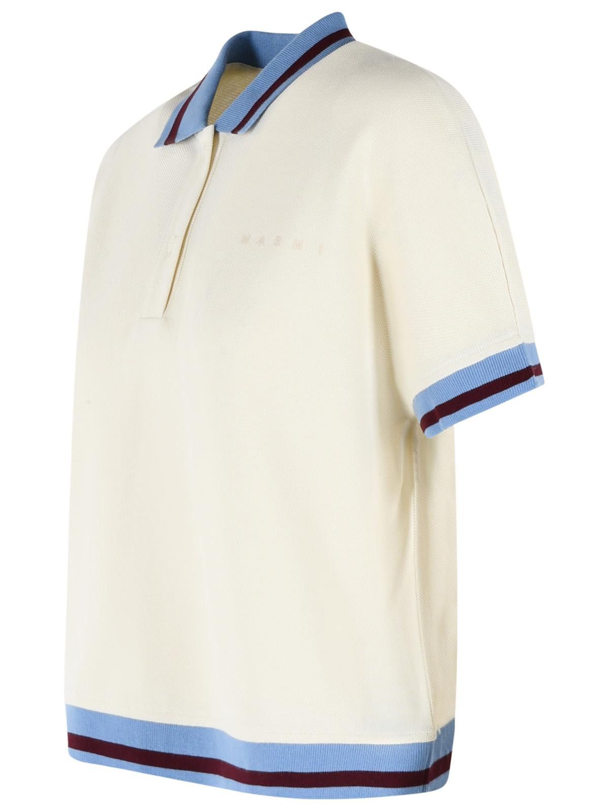Marni MARNI Ivory Cotton Polo Shirt Size M / US 6-8 / IT 42-44 - 2 Thumbnail