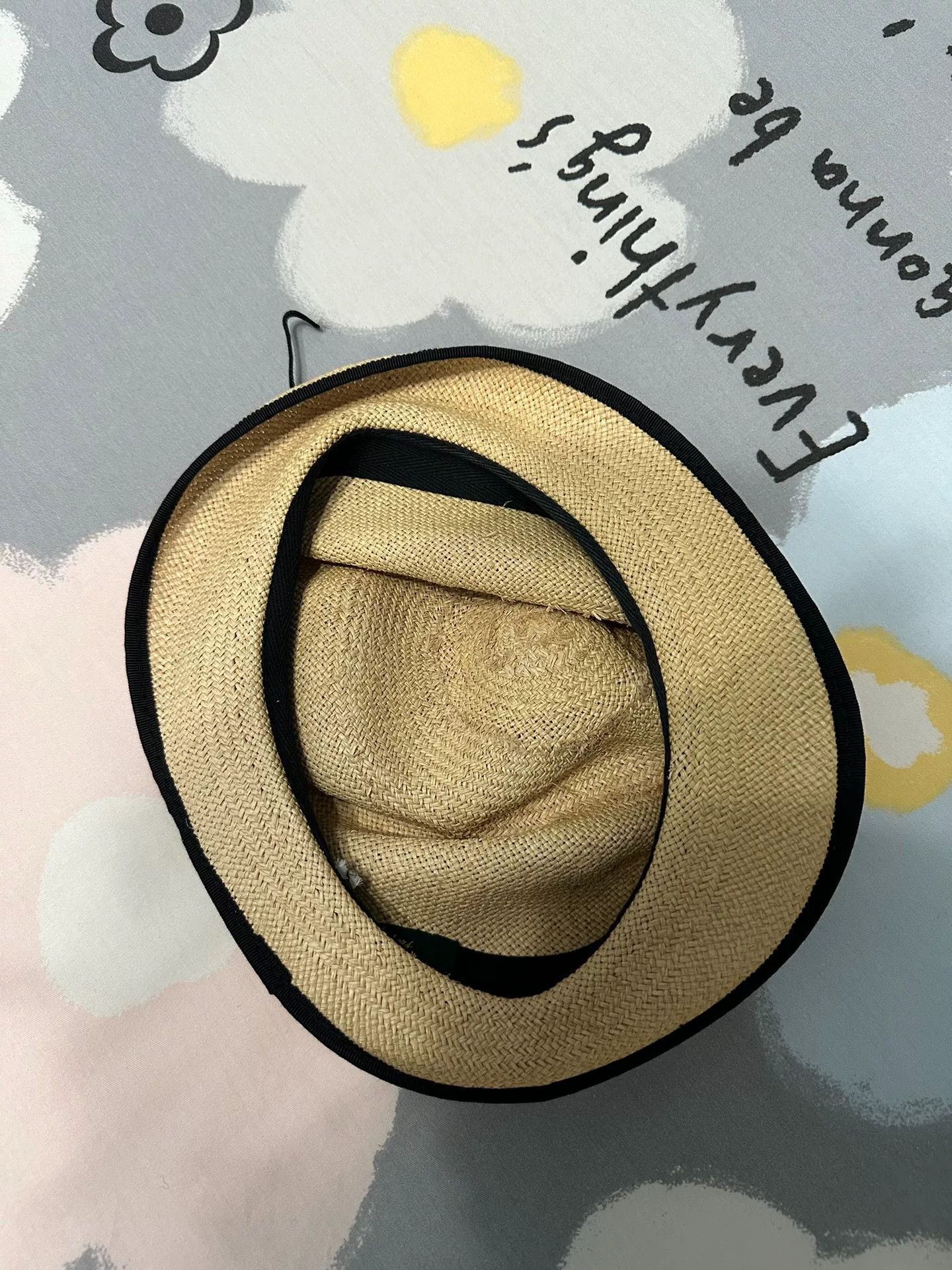 Paul Harnden Shoemakers Paul Harnden Flat Straw Hat Size ONE SIZE - 2 Thumbnail