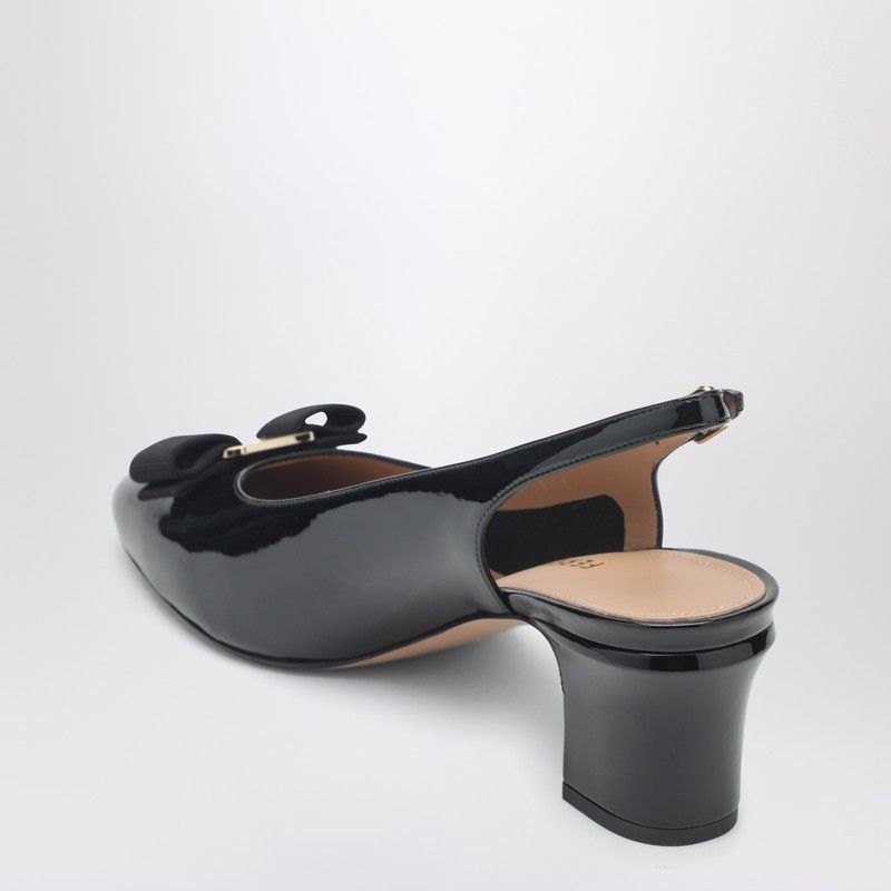 Salvatore Ferragamo Ferragamo Black Vara Bow Slingback Shoes Size US 6 / IT 36 - 2 Thumbnail