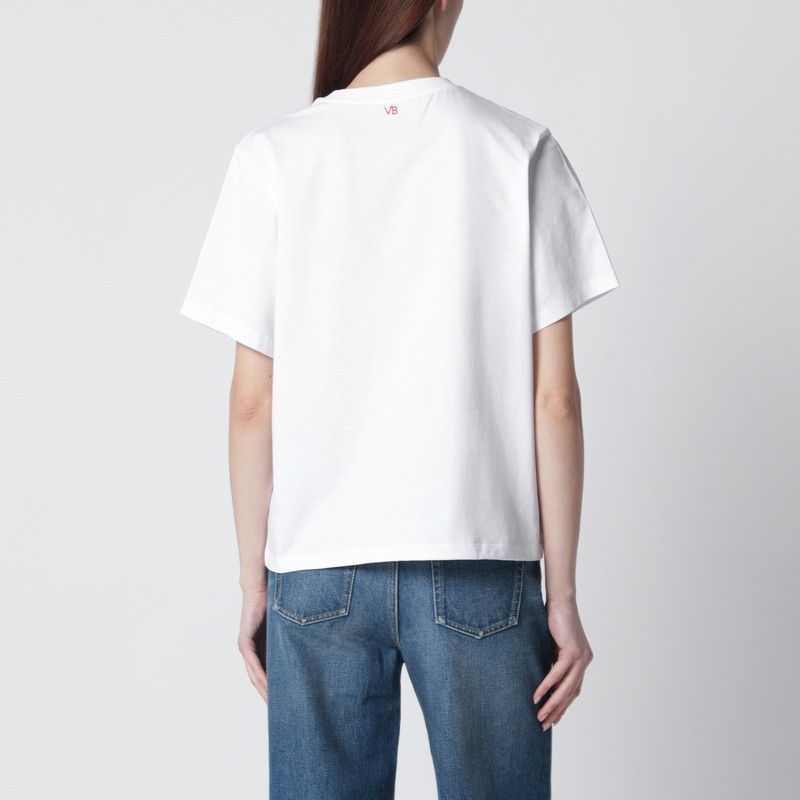 Victoria Beckham Victoria Beckham White Cotton Â€Œitâ€S Fineâ€ T-Shirt Size S / US 4 / IT 40 - 2 Thumbnail
