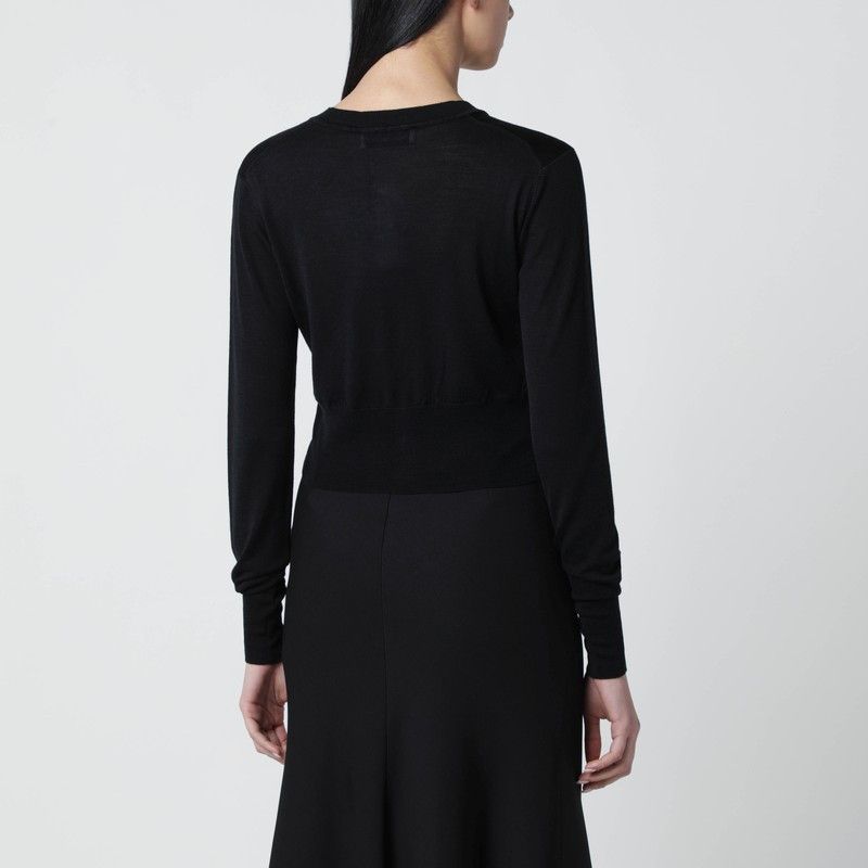 Vivienne Westwood Vivienne Westwood Black Cropped Wool And Silk Cardigan Size M / US 6-8 / IT 42-44 - 2 Thumbnail