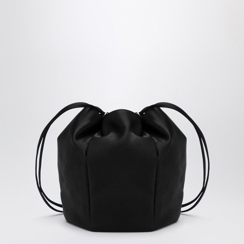 Prada Prada Mini Black Satin Bucket Bag Size ONE SIZE - 2 Thumbnail