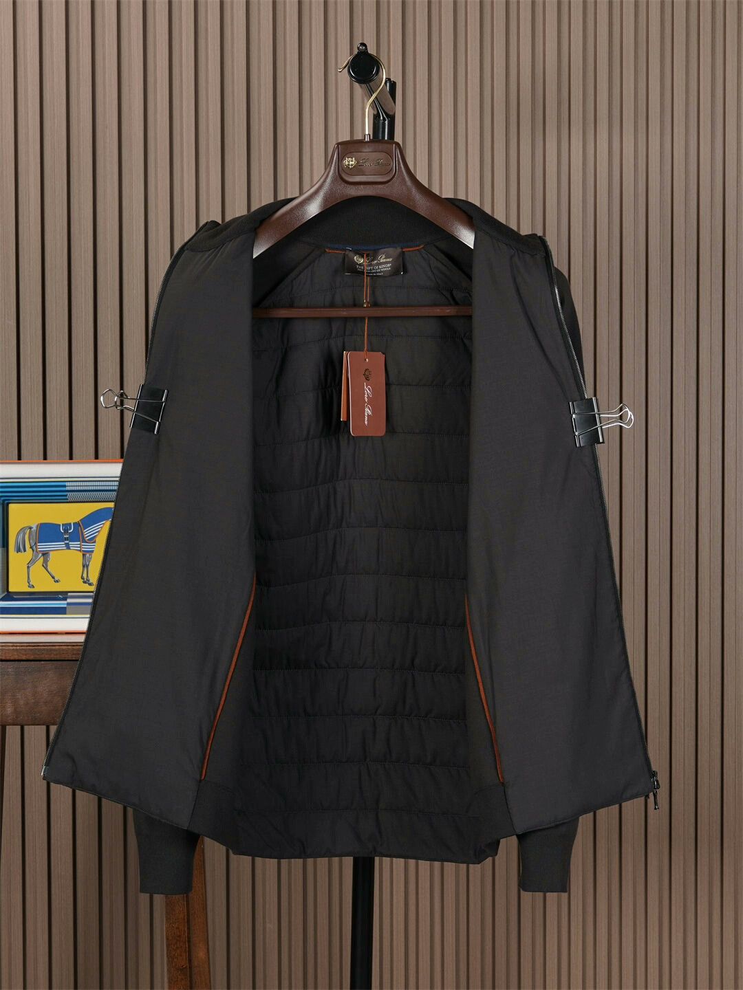 Loro Piana Loro Piana Men's Jacket in Black and Gray Size US L / EU 52-54 / 3 - 3 Thumbnail