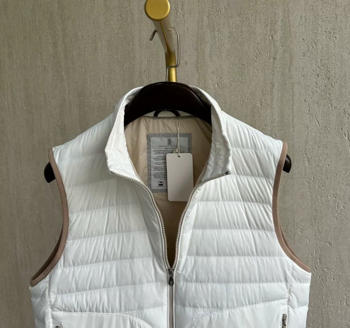 Brunello Cucinelli Brunello Cucinelli White Down Vest Size US XS / EU 42 / 0 - 3 Thumbnail