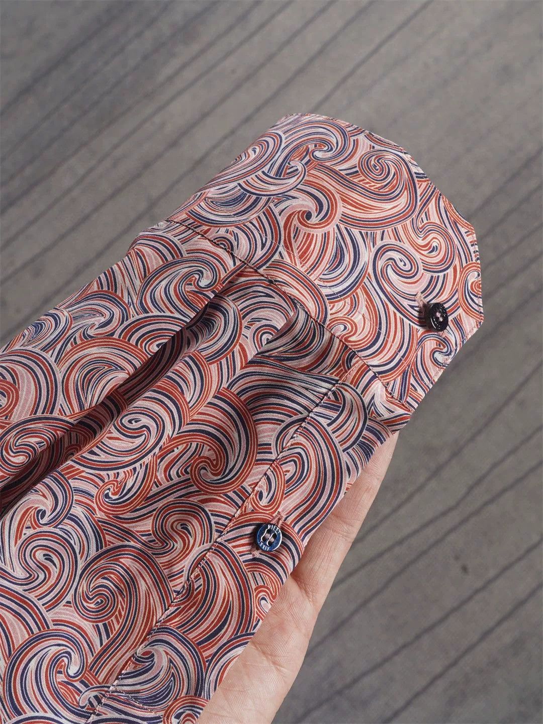 Zilli ZILLI Silk Blend Printed Shirt Size US M / EU 48-50 / 2 - 6 Thumbnail