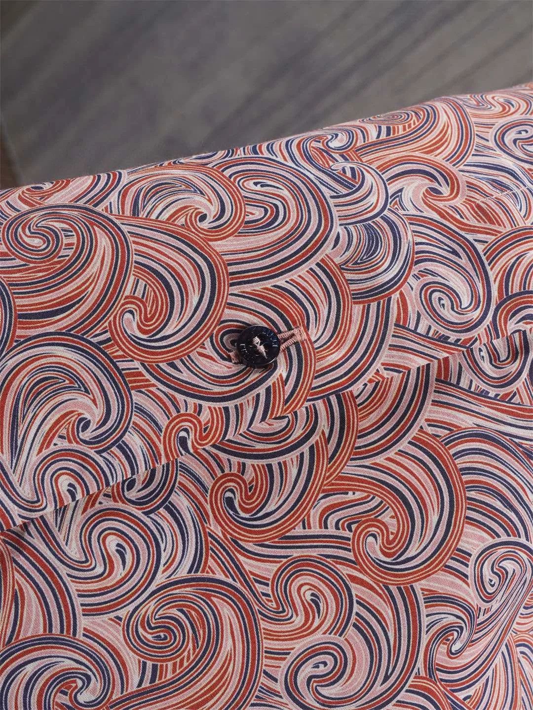 Zilli ZILLI Silk Blend Printed Shirt Size US M / EU 48-50 / 2 - 5 Thumbnail