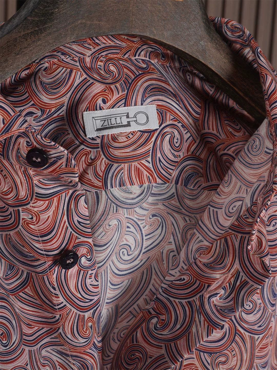 Zilli ZILLI Silk Blend Printed Shirt Size US M / EU 48-50 / 2 - 4 Thumbnail