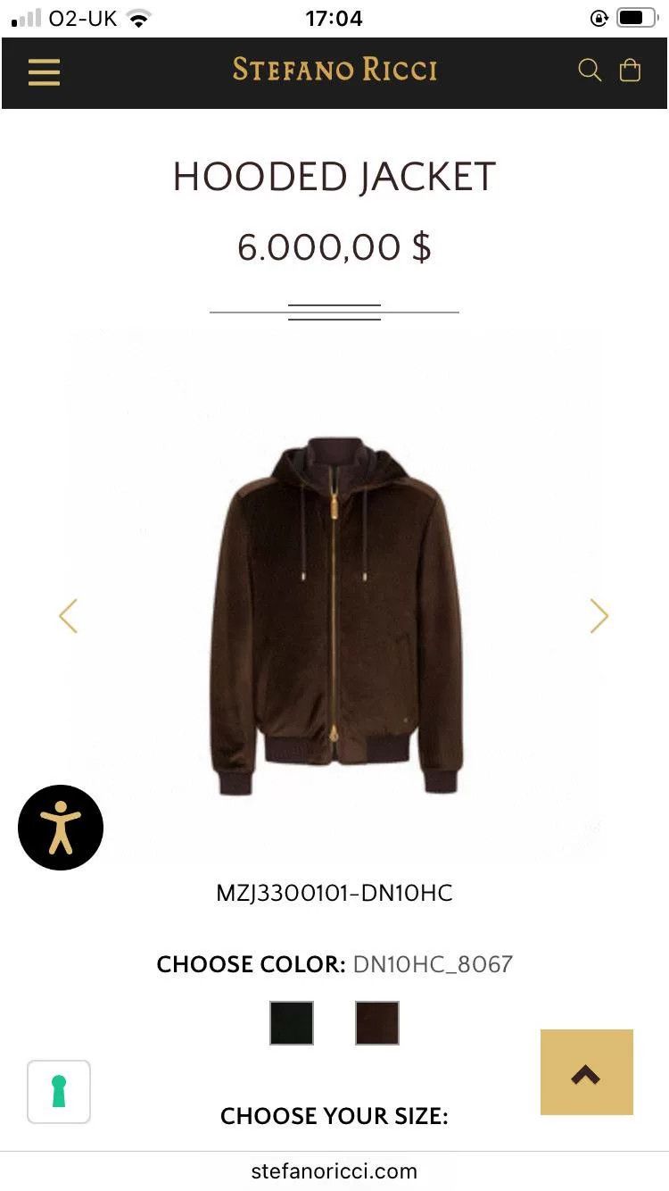 Stefano Ricci Stefano Ricci Men's Hooded Jacket Size US M / EU 48-50 / 2 - 5 Thumbnail