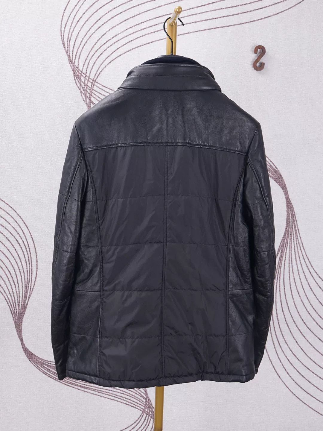 Testoni Black Leather Jacket by a·testoni Size US L / EU 52-54 / 3 - 2 Thumbnail