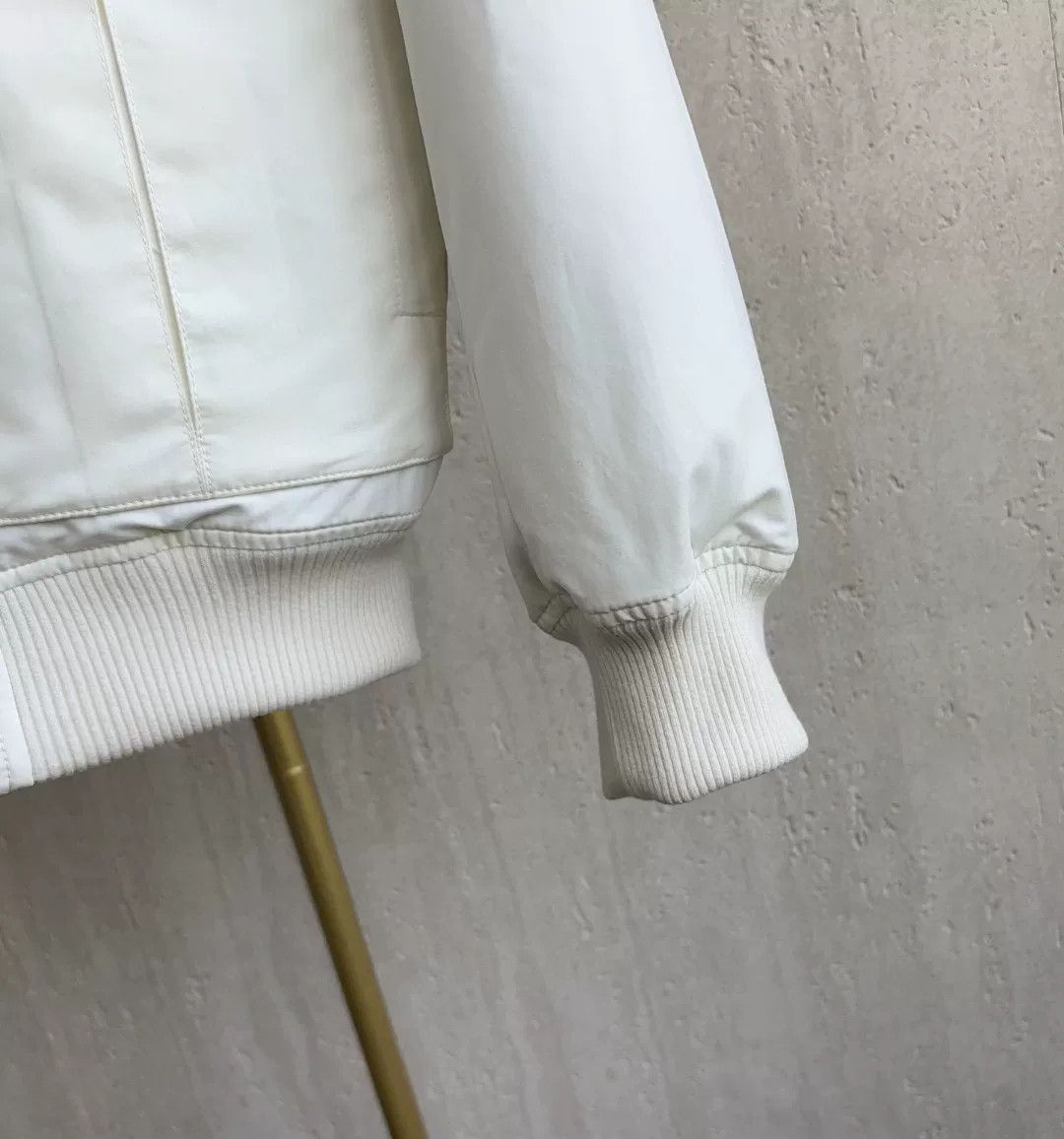 Brunello Cucinelli Brunello Cucinelli White Tech Fabric Jacket Size US L / EU 52-54 / 3 - 6 Thumbnail