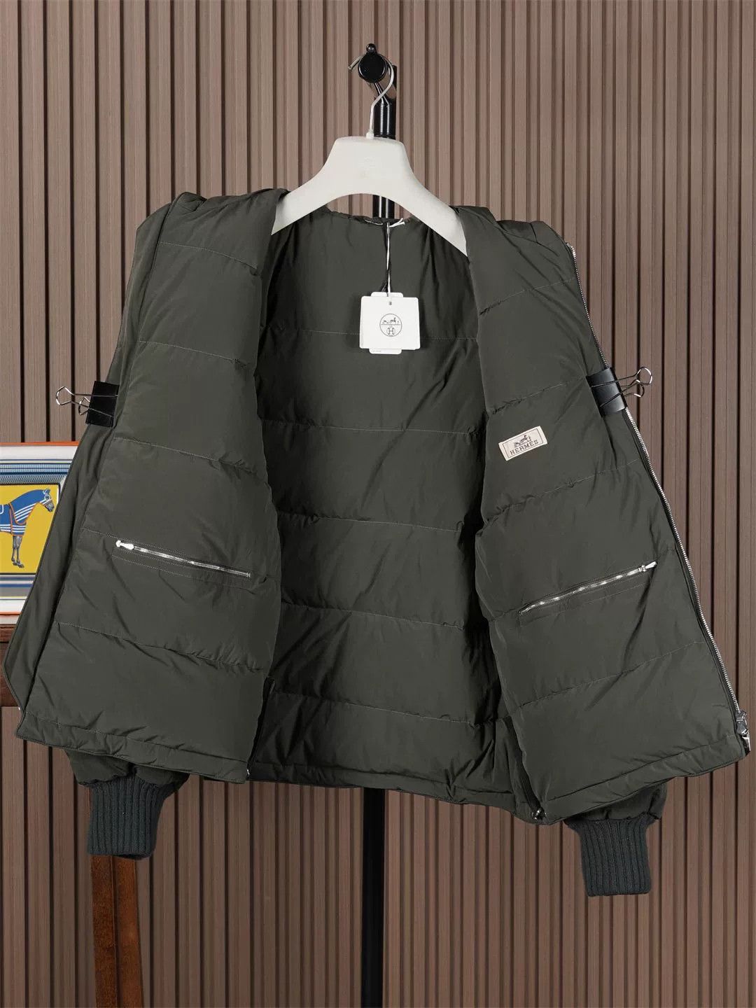 Hermes Hermes Men's Hooded Down Jacket Size US L / EU 52-54 / 3 - 3 Thumbnail