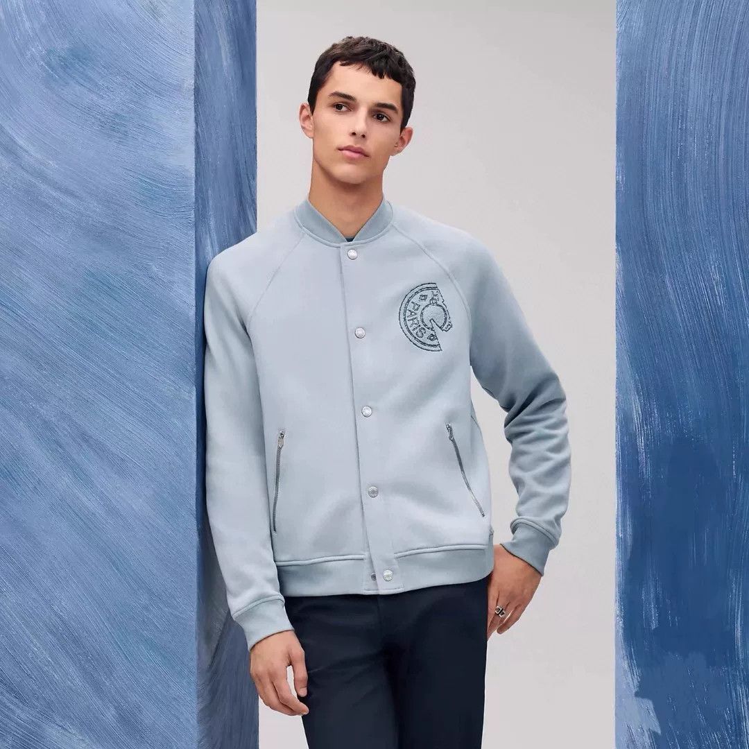 Hermes Hermes Men's Baseball Jacket Size US M / EU 48-50 / 2 - 6 Thumbnail