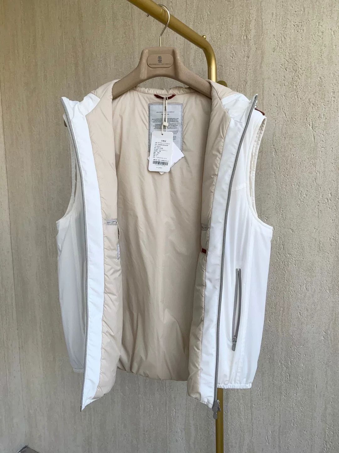 Brunello Cucinelli Brunello Cucinelli White Hooded Vest Size US M / EU 48-50 / 2 - 3 Thumbnail