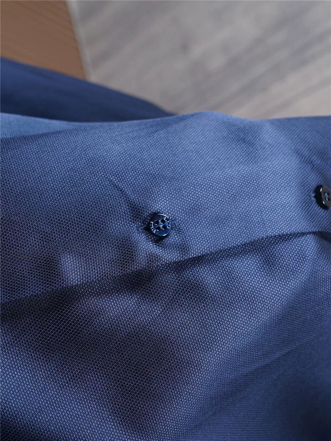 Zilli Navy Silk Shirt by Zilli Size US M / EU 48-50 / 2 - 5 Thumbnail