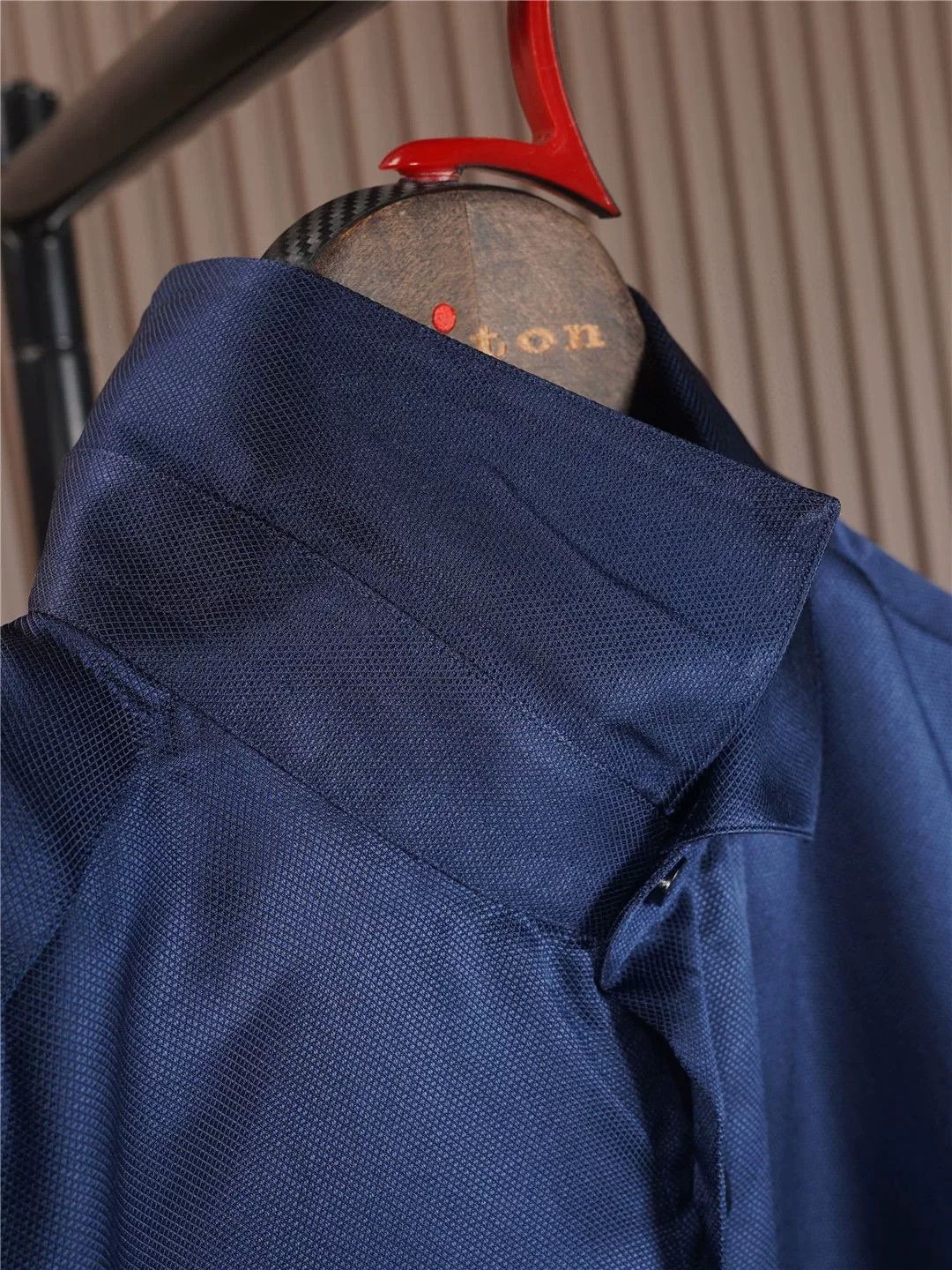 Zilli Navy Silk Shirt by Zilli Size US M / EU 48-50 / 2 - 3 Thumbnail