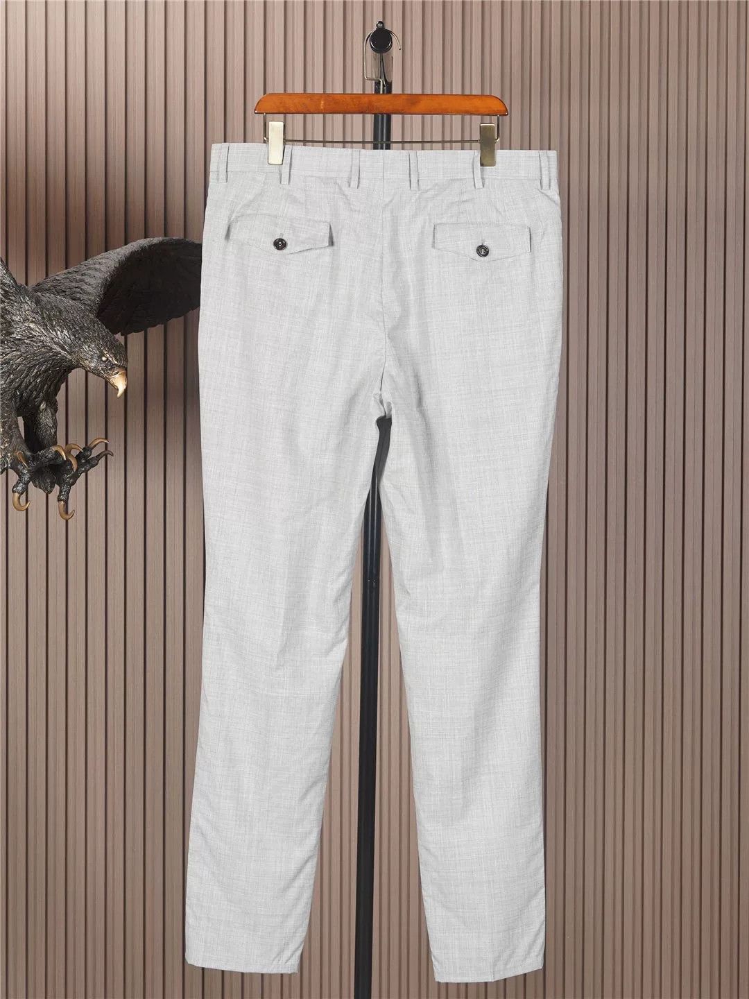 Brunello Cucinelli Brunello Cucinelli Gray Wool Trousers Size US 36 / EU 52 - 2 Thumbnail