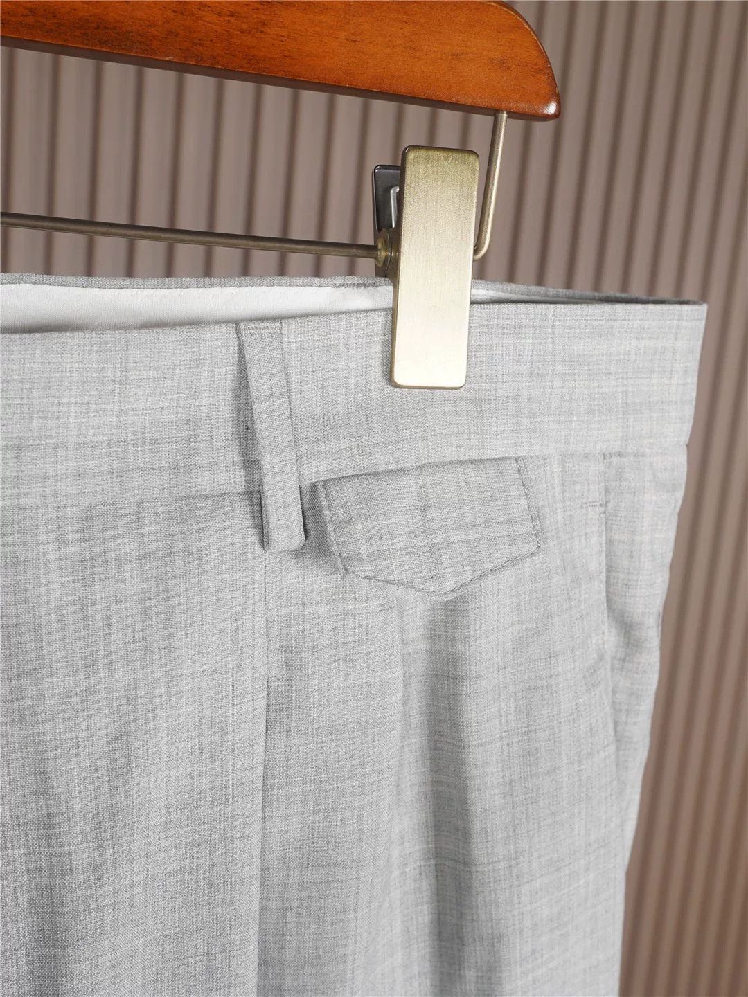 Brunello Cucinelli Brunello Cucinelli Gray Wool Trousers Size US 36 / EU 52 - 6 Thumbnail
