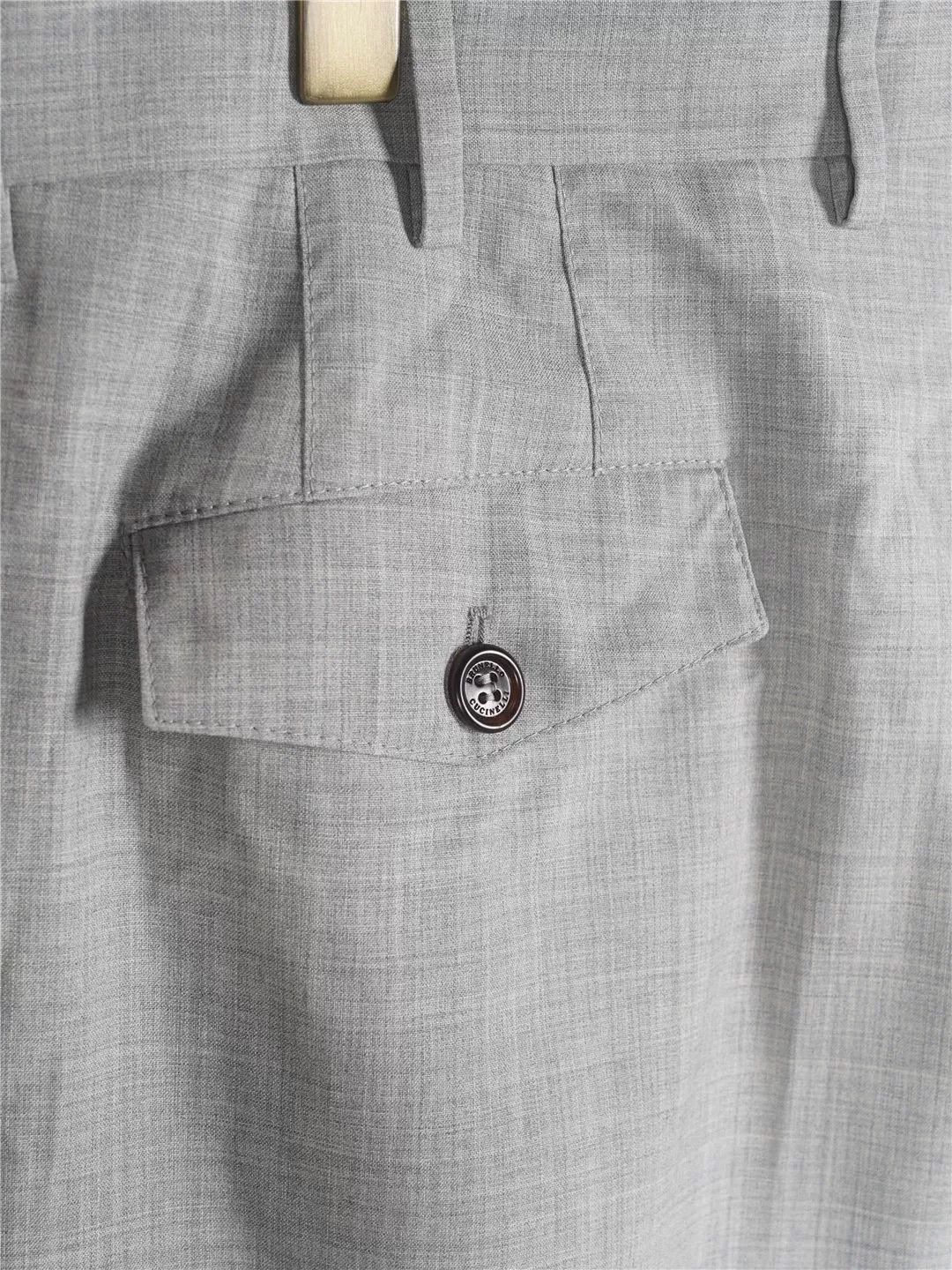 Brunello Cucinelli Brunello Cucinelli Gray Wool Trousers Size US 36 / EU 52 - 7 Thumbnail