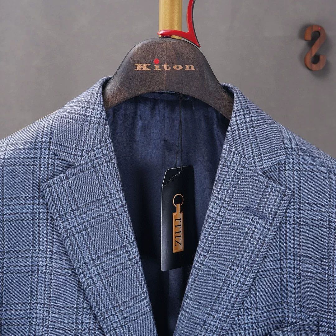Zilli Casual Blue Plaid Blazer by ZILLI Size US M / EU 48-50 / 2 - 4 Thumbnail