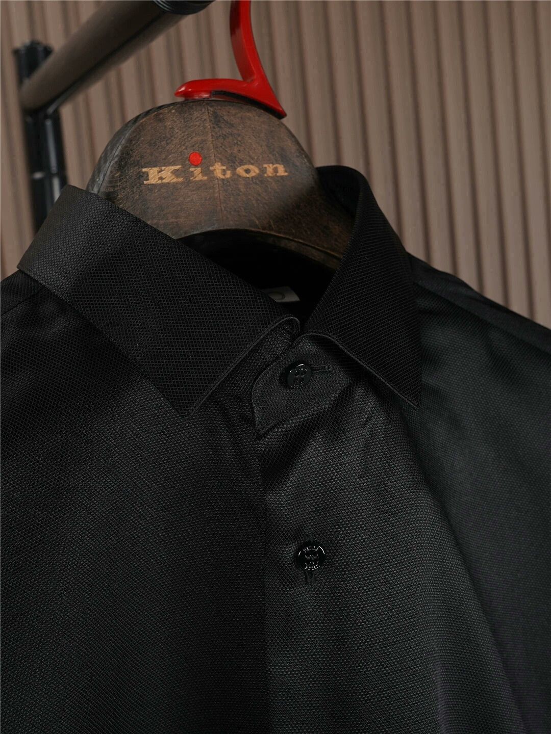 Zilli ZILLI Black Silk Shirt with Mother of Pearl Buttons Size US XS / EU 42 / 0 - 2 Thumbnail