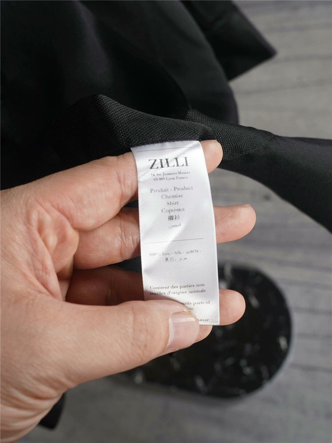 Zilli ZILLI Black Silk Shirt with Mother of Pearl Buttons Size US XS / EU 42 / 0 - 8 Thumbnail