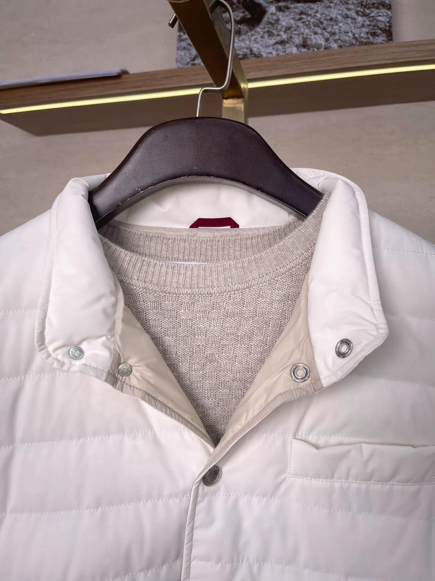 Brunello Cucinelli Brunello Cucinelli White Down Vest Size US S / EU 44-46 / 1 - 4 Thumbnail